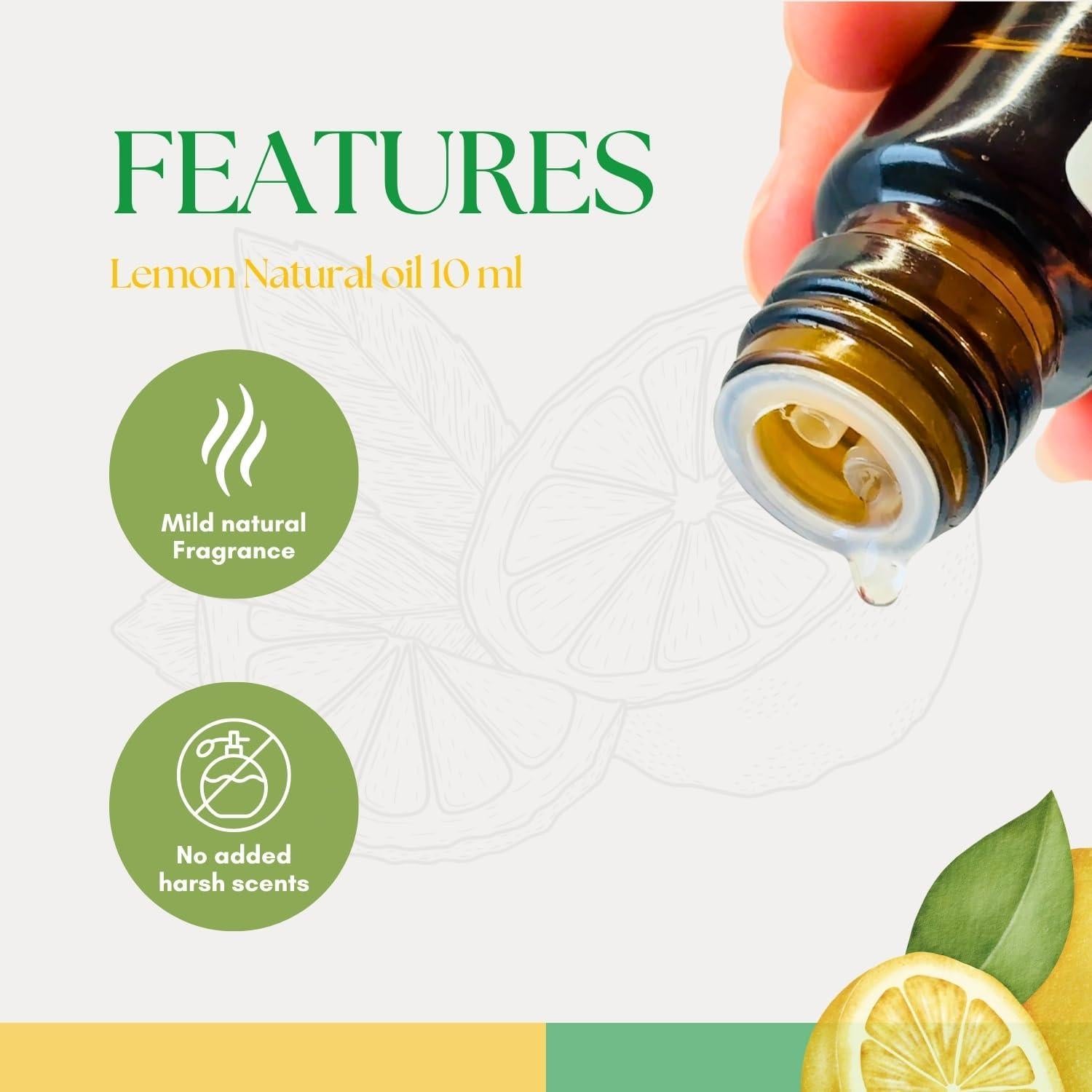 Aceite Esencial de Limón Puro Roots & Above 10ml para Difusor y Cuidado Personal