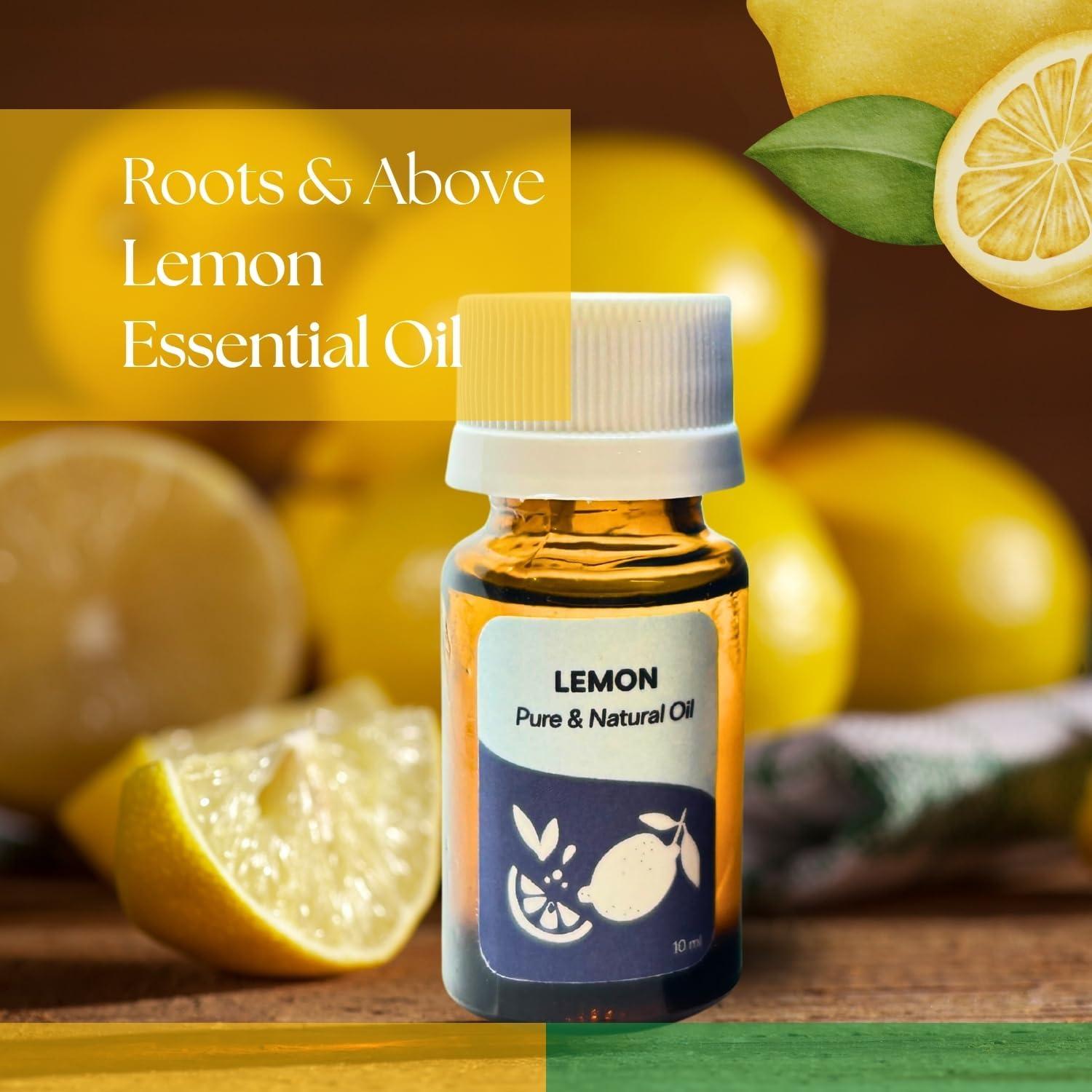 Aceite Esencial de Limón Puro Roots & Above 10ml para Difusor y Cuidado Personal