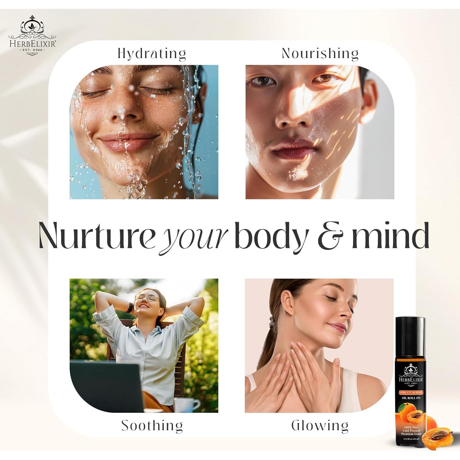 Aceite Facial Roll On Hueso de Albaricoque 10ml - Hidratante