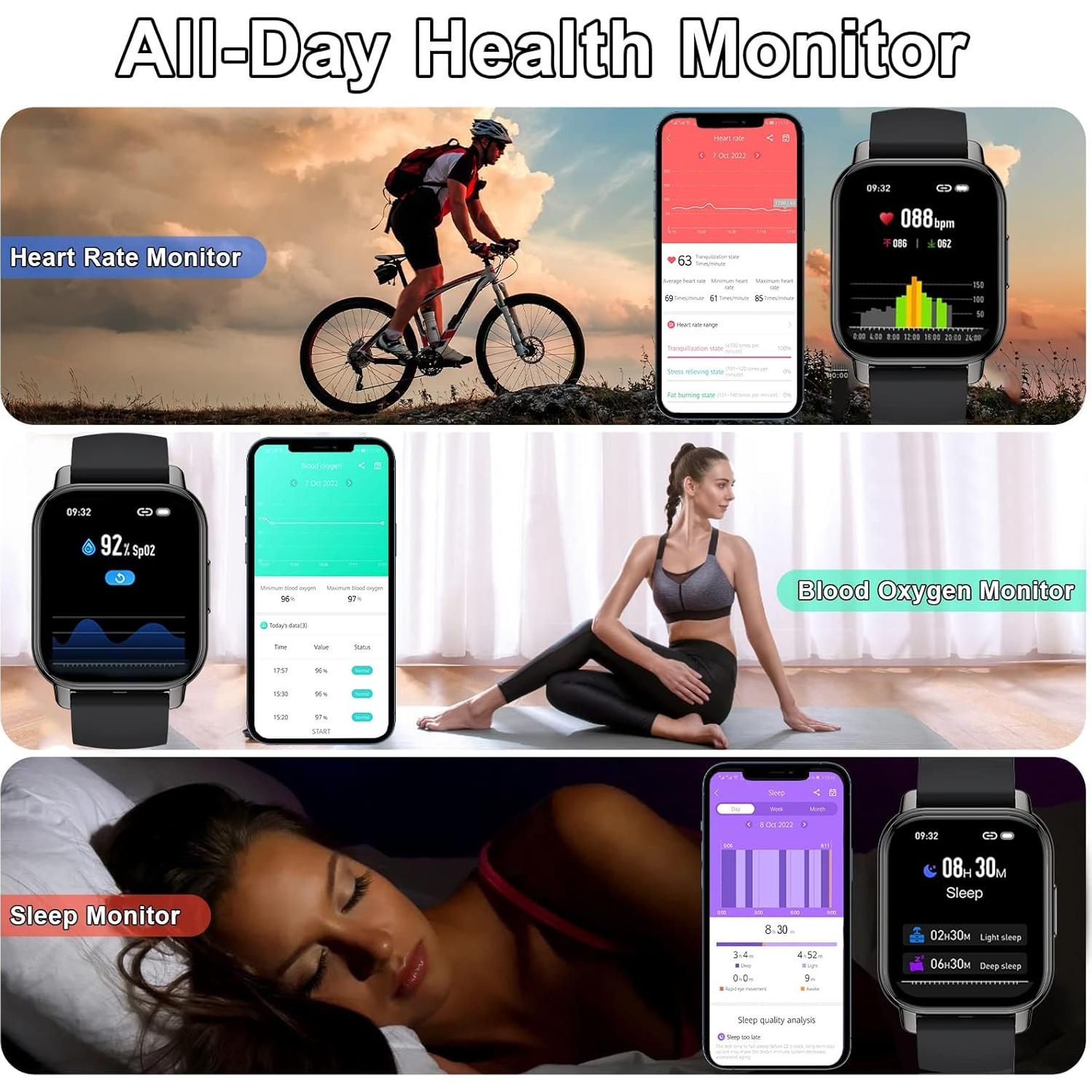 Reloj Inteligente Maisi P66 1.85'' HD Fitness Impermeable