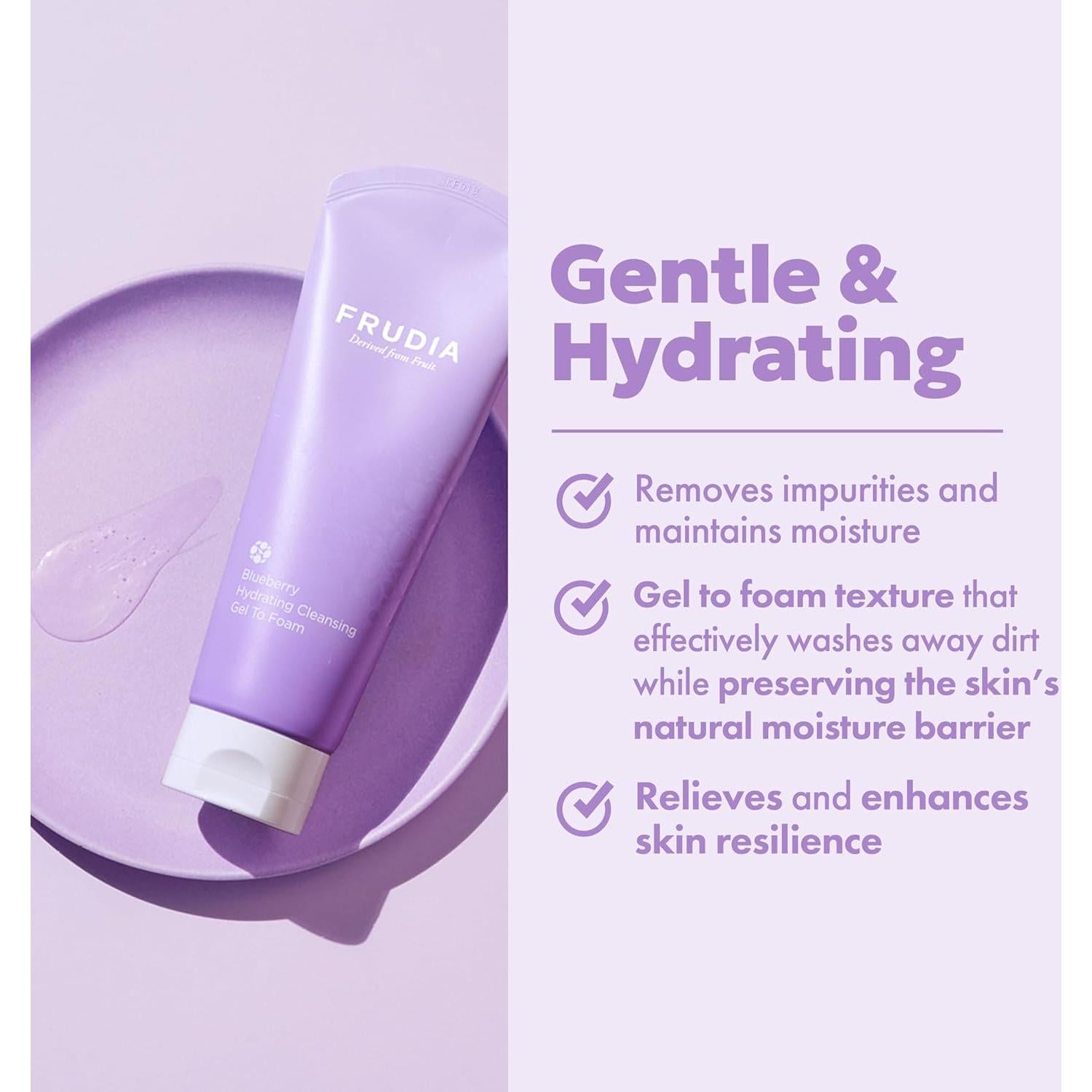Limpiador Facial Gel-a-Espuma Hidratante FRUDIA 145 ml