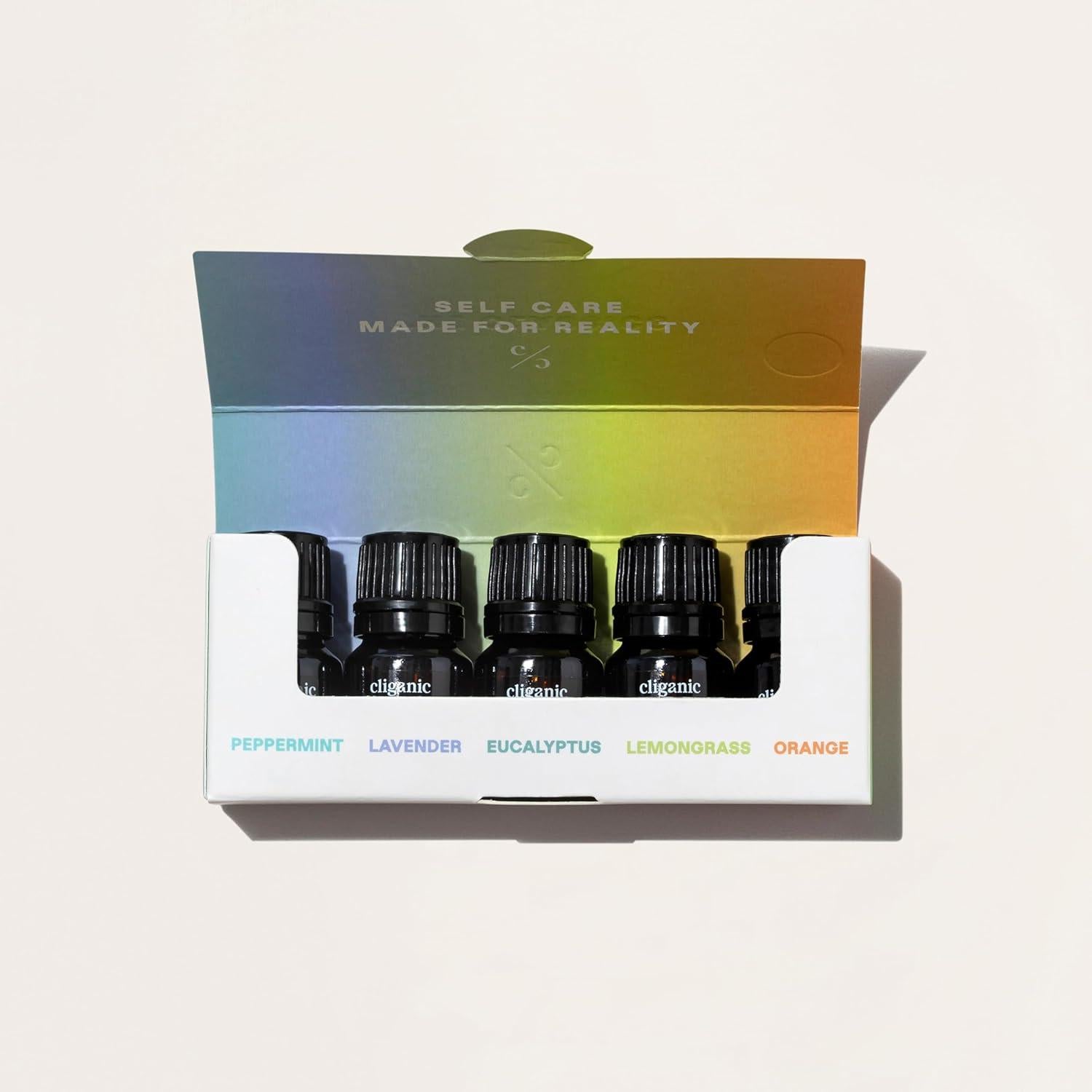 Set de Aceites Esenciales Orgánicos Cliganic - 5 Piezas 100% Puro