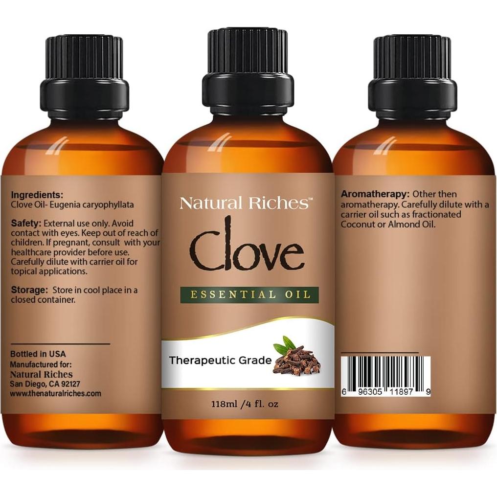 Aceite Esencial de Clavo Natural 118 ml - Grado Terapéutico