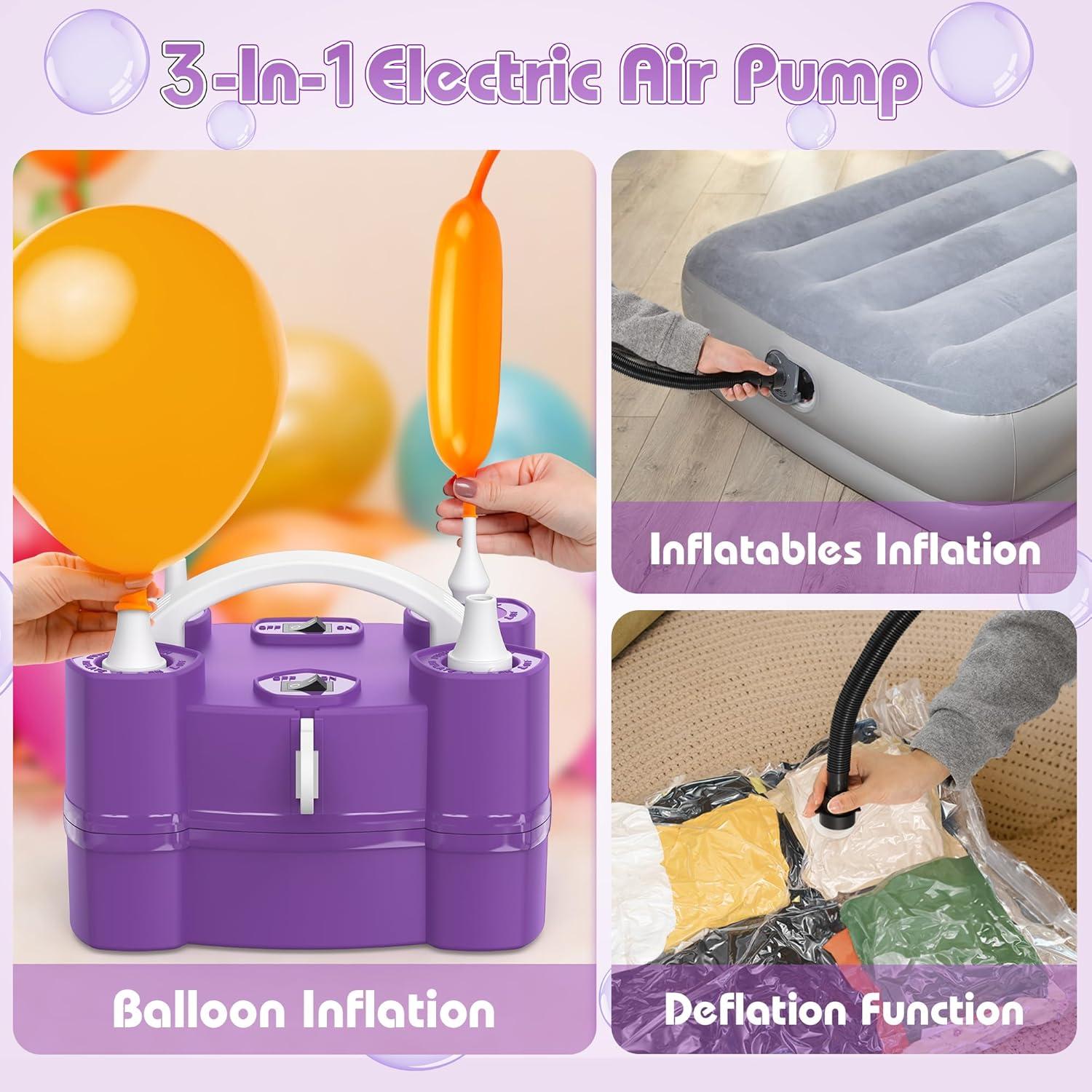 Bomba de Aire Eléctrica Keaibuding 3-en-1 para Globos