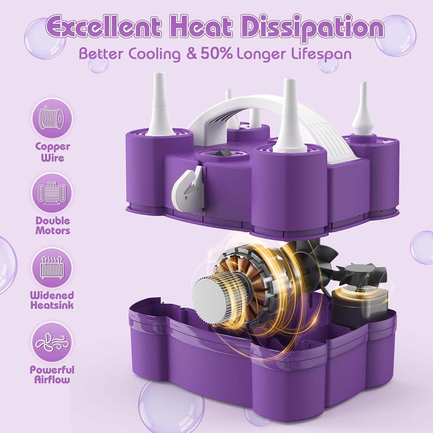 Bomba de Aire Eléctrica Keaibuding 3-en-1 para Globos
