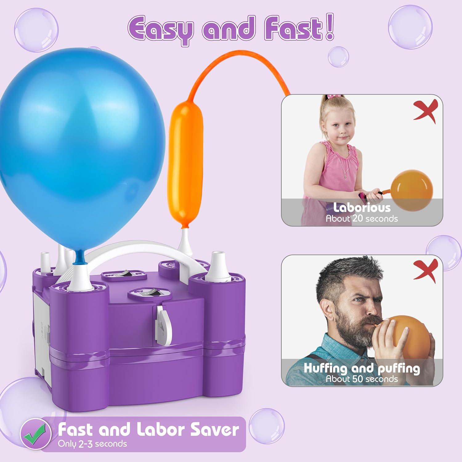 Bomba de Aire Eléctrica Keaibuding 3-en-1 para Globos