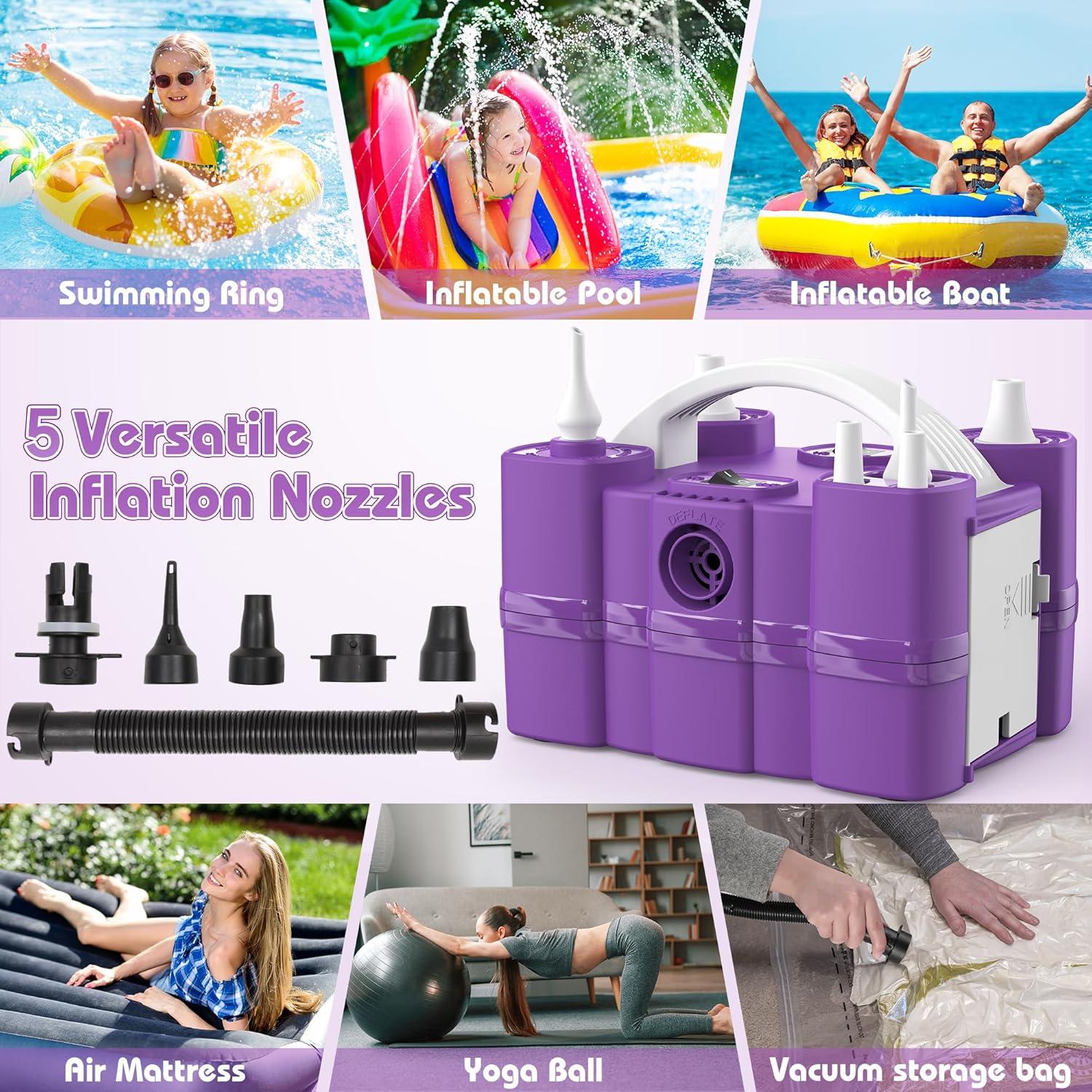 Bomba de Aire Eléctrica Keaibuding 3-en-1 para Globos