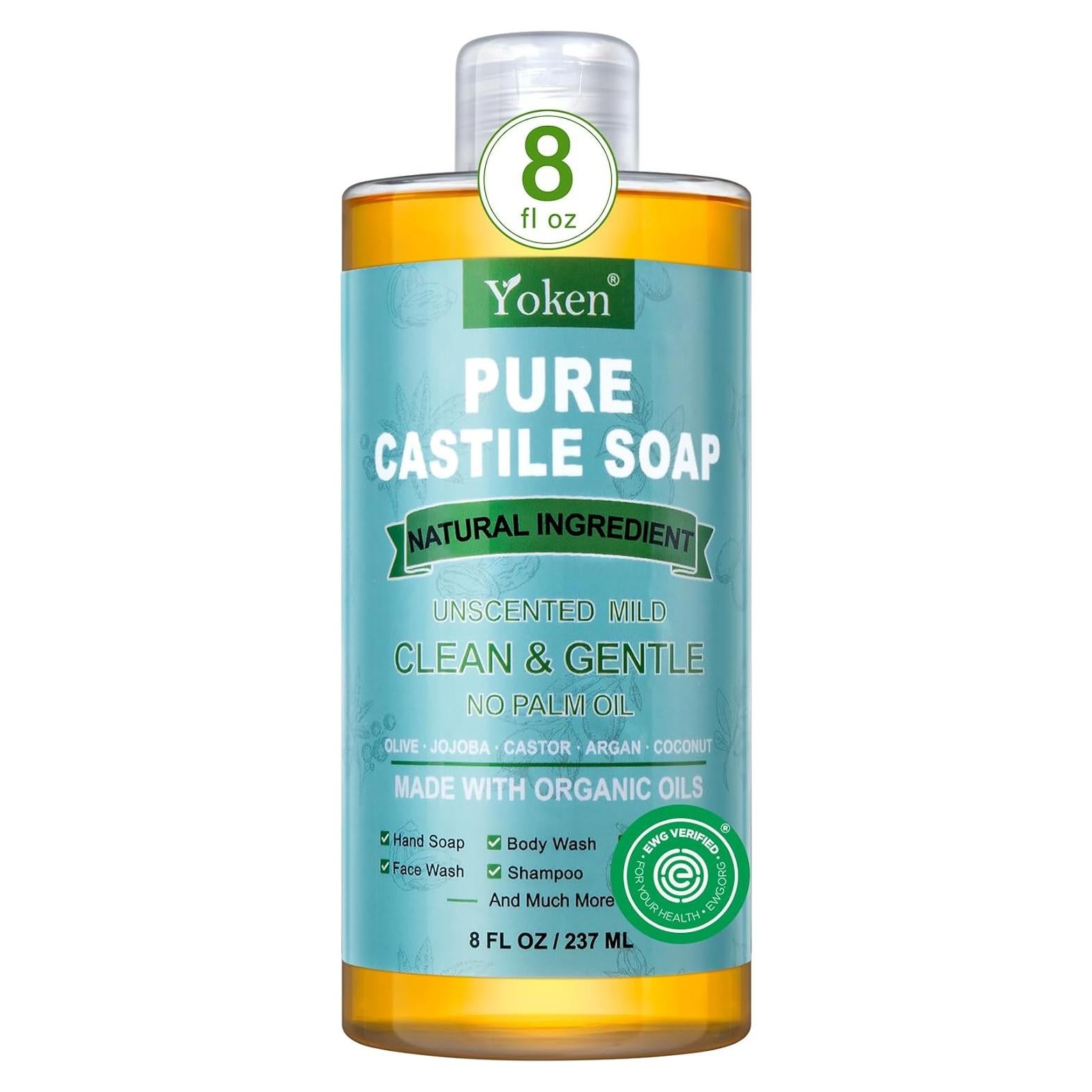 Jabón Líquido de Castile Orgánico Yoken 236.6 ml Sin Fragancia