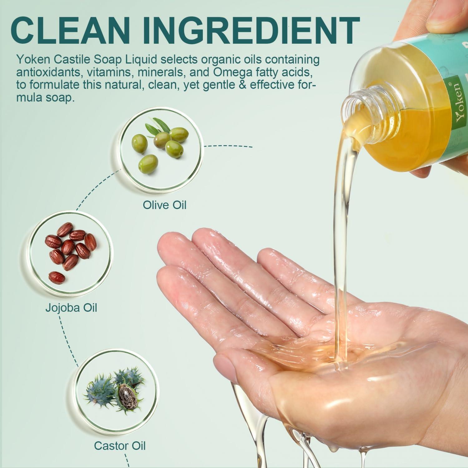 Jabón Líquido de Castile Orgánico Yoken 236.6 ml Sin Fragancia