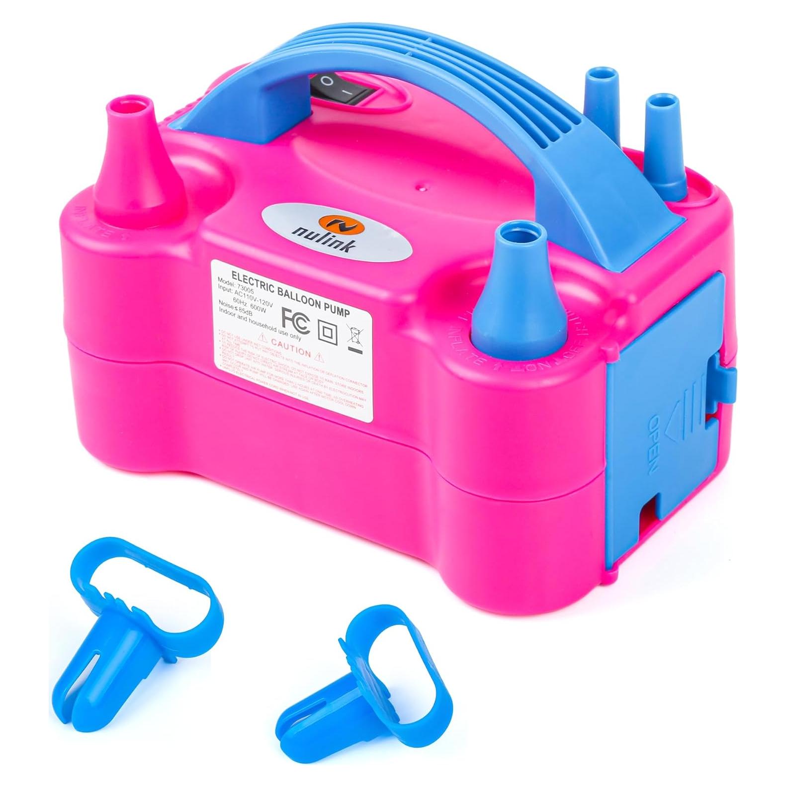 Bomba Infladora de Globos Eléctrica NuLink Doble Boquilla