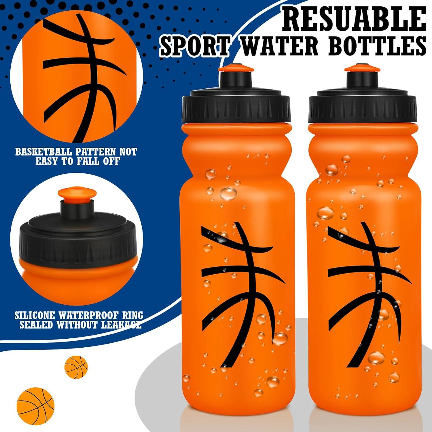 Paquete de 12 Botellas de Agua Reutilizables Nitial 591 ml Baloncesto