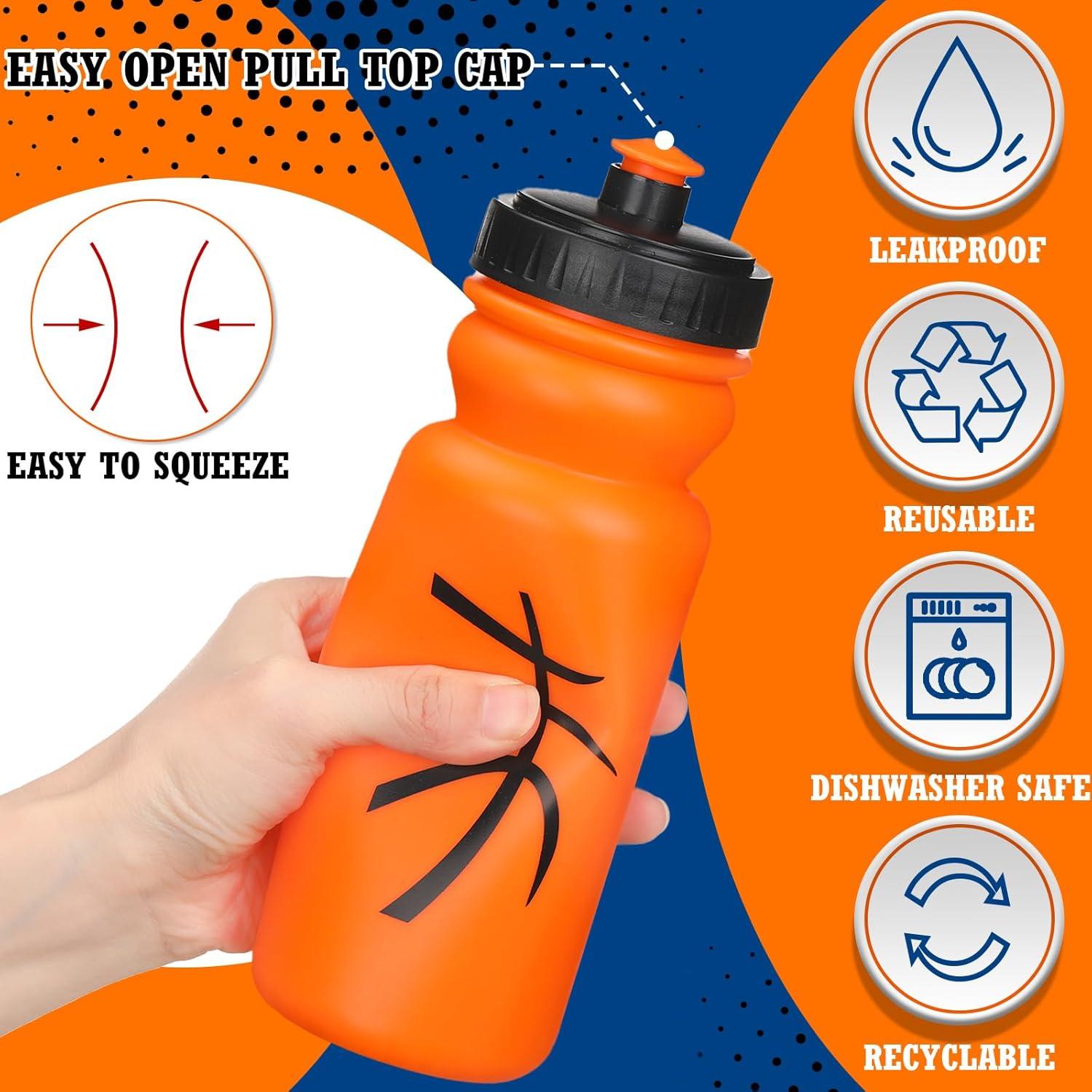 Paquete de 12 Botellas de Agua Reutilizables Nitial 591 ml Baloncesto