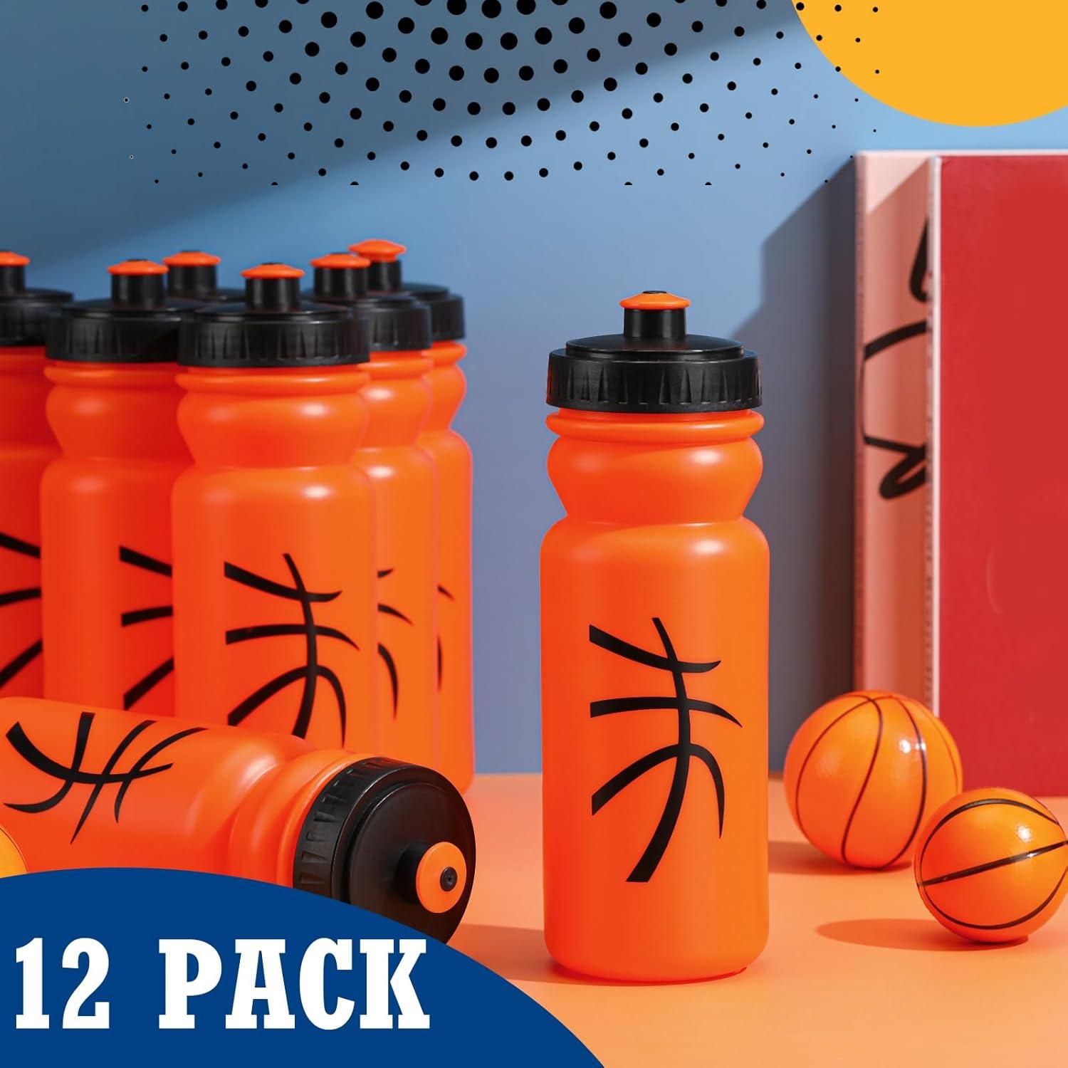 Paquete de 12 Botellas de Agua Reutilizables Nitial 591 ml Baloncesto
