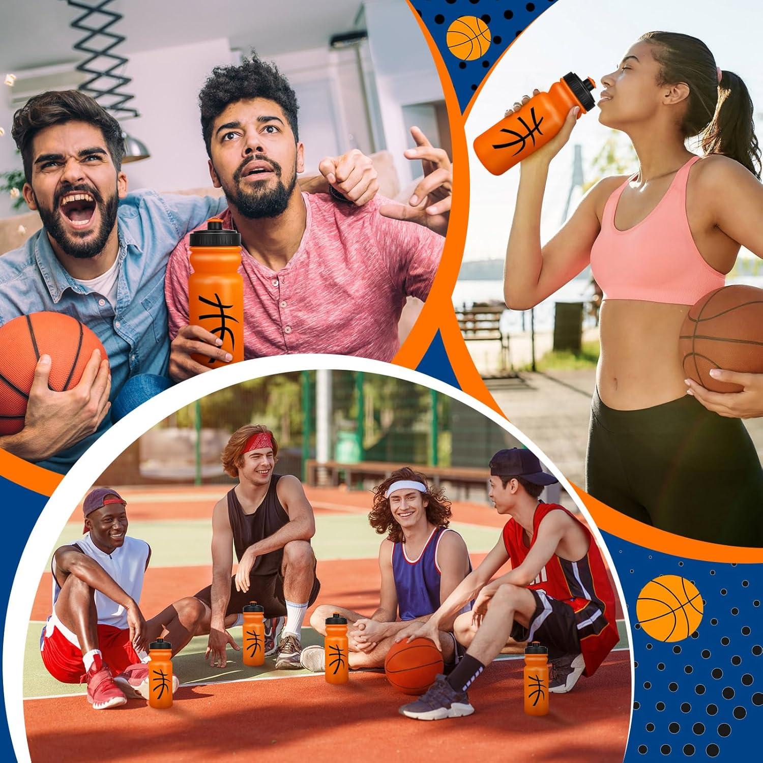 Paquete de 12 Botellas de Agua Reutilizables Nitial 591 ml Baloncesto