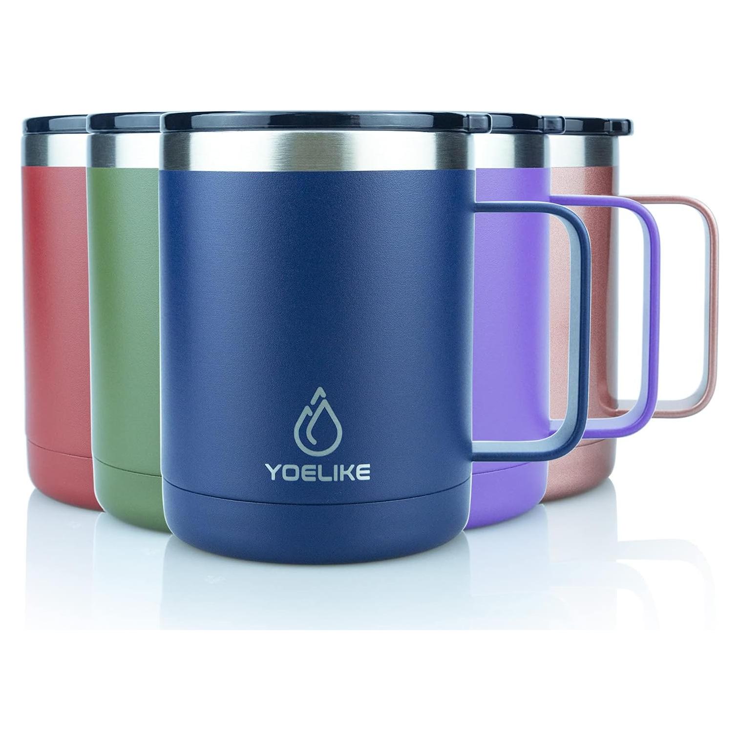 Taza de Café Aislada al Vacío Yoelike 396g Azul Marino