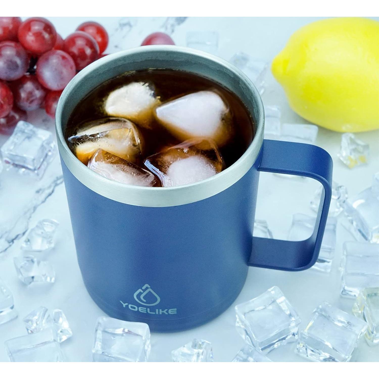 Taza de Café Aislada al Vacío Yoelike 396g Azul Marino