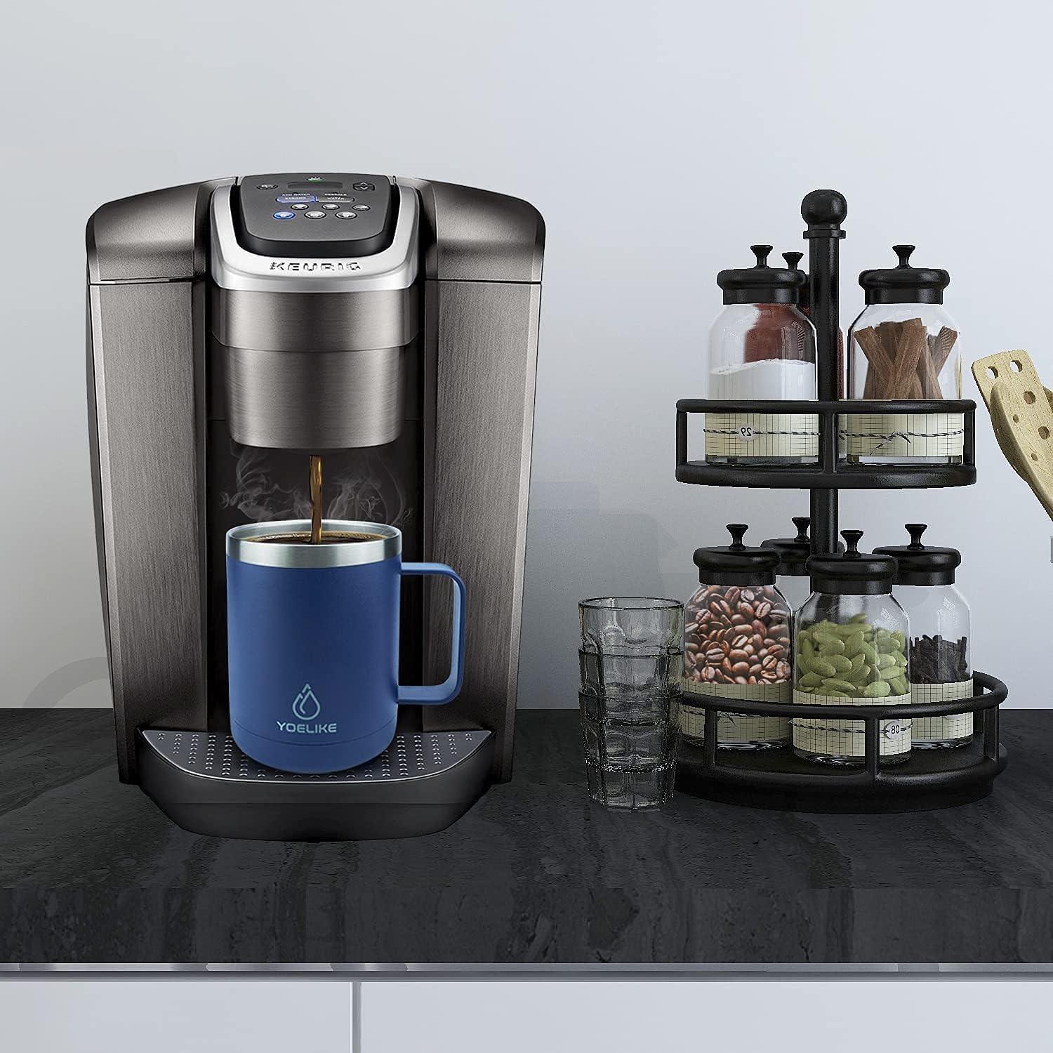 Taza de Café Aislada al Vacío Yoelike 396g Azul Marino