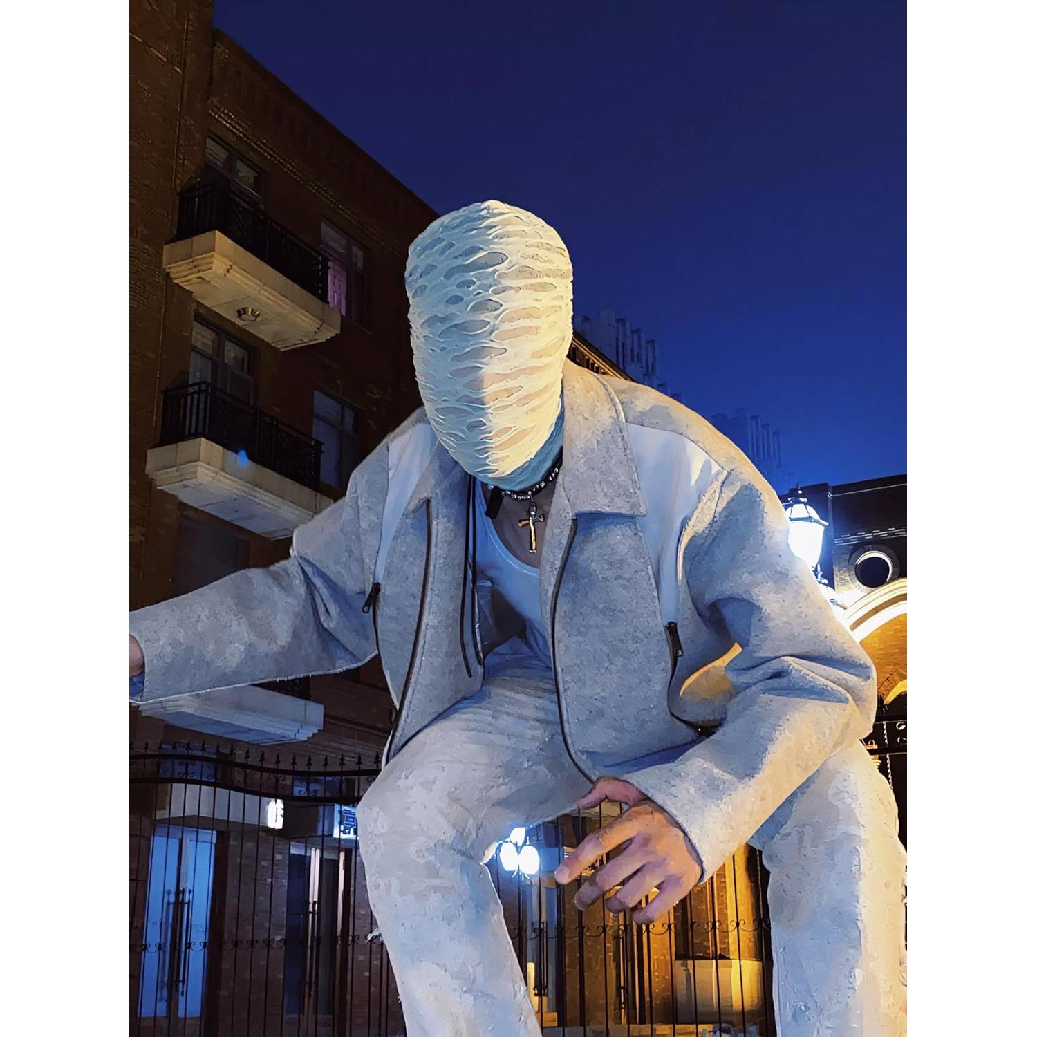 Máscara Completa Elástica YECRUX Color Albaricoque para Halloween