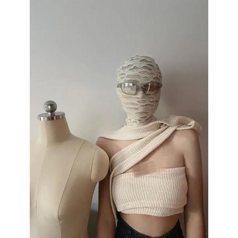 Máscara Completa Elástica YECRUX Color Albaricoque para Halloween