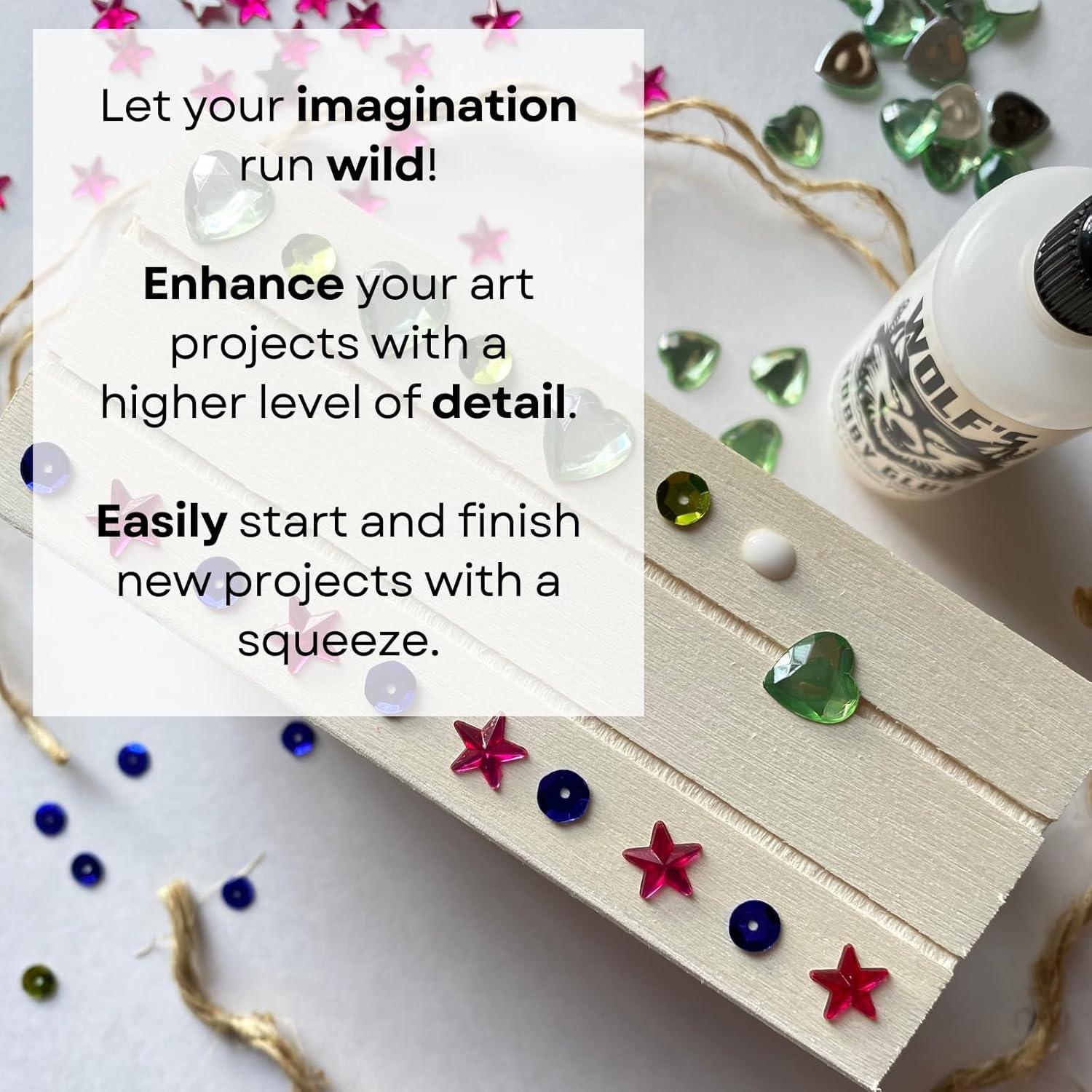 Pegamento Hobby Wolf 59ml con Punta de Aguja - Secado Transparente