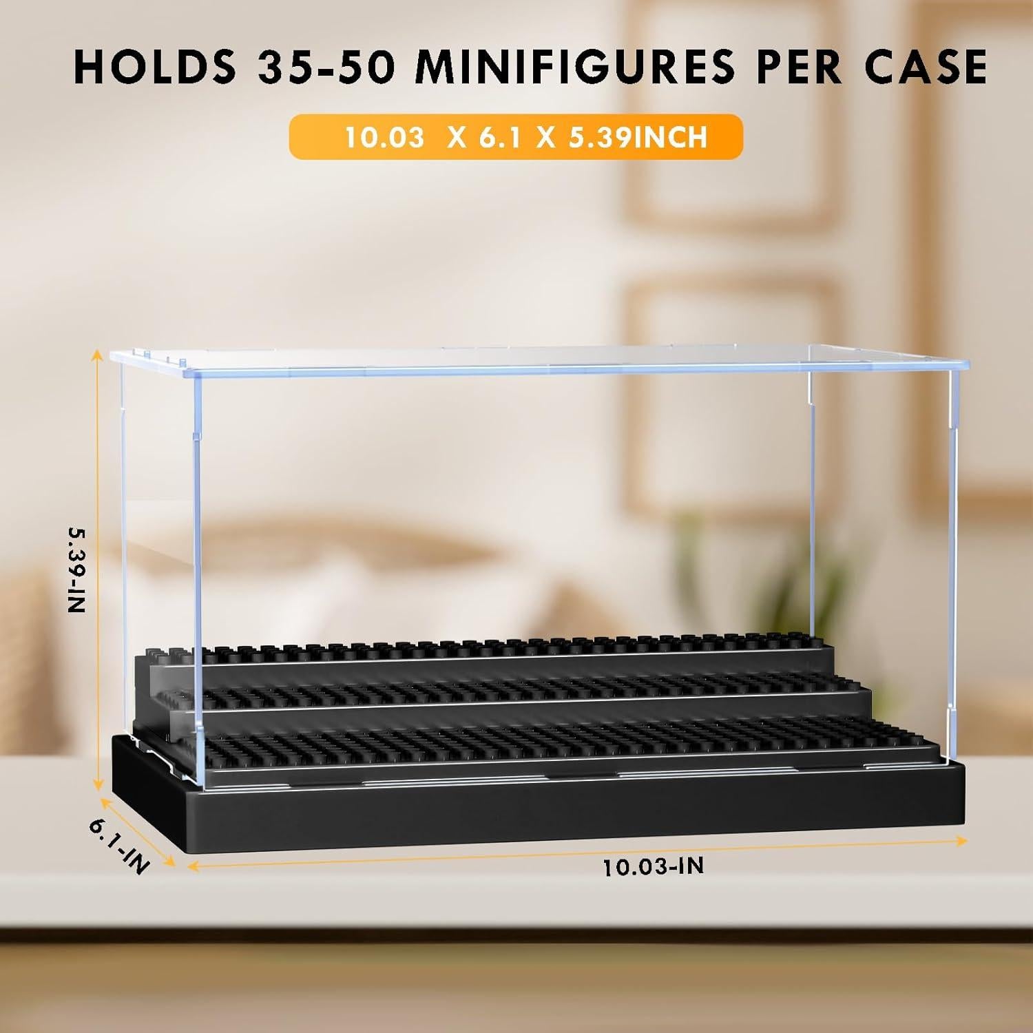 Caja de Exhibición Acrílica KKU para Minifiguras 25.5x15.5cm