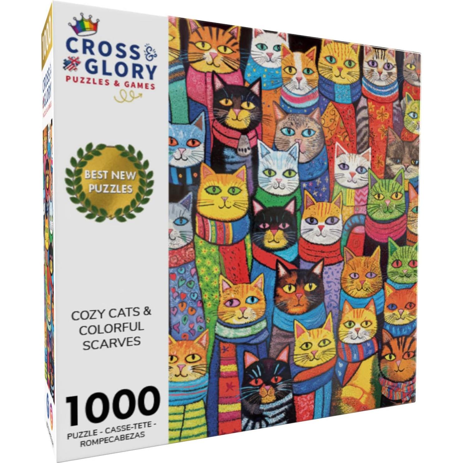 Rompecabezas 1000 Piezas Cross & Glory Gatos Coloridos