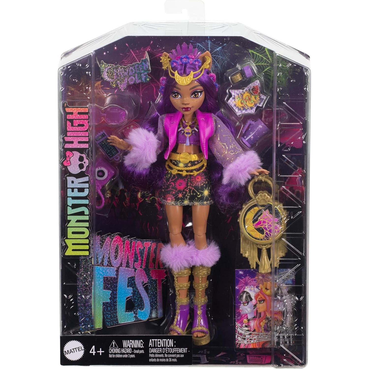Muñeca Clawdeen Wolf Monster High Monster Fest con accesorios