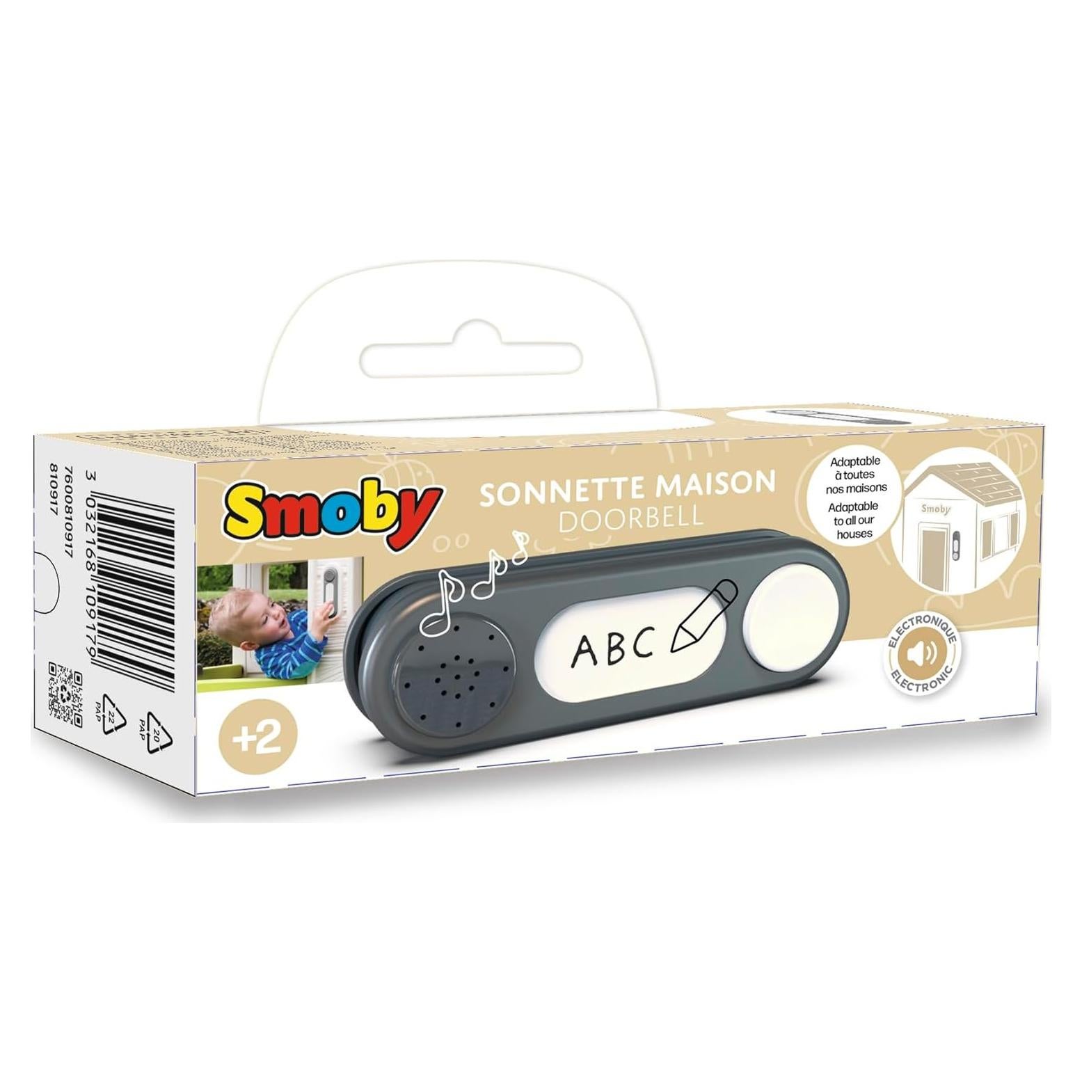 Timbre Electrónico Smoby Gris - Accesorio Jardín para Niños 2+