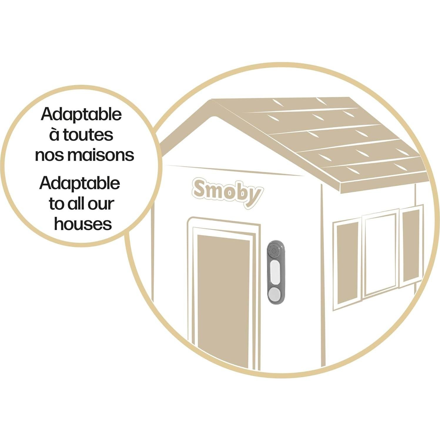 Timbre Electrónico Smoby Gris - Accesorio Jardín para Niños 2+