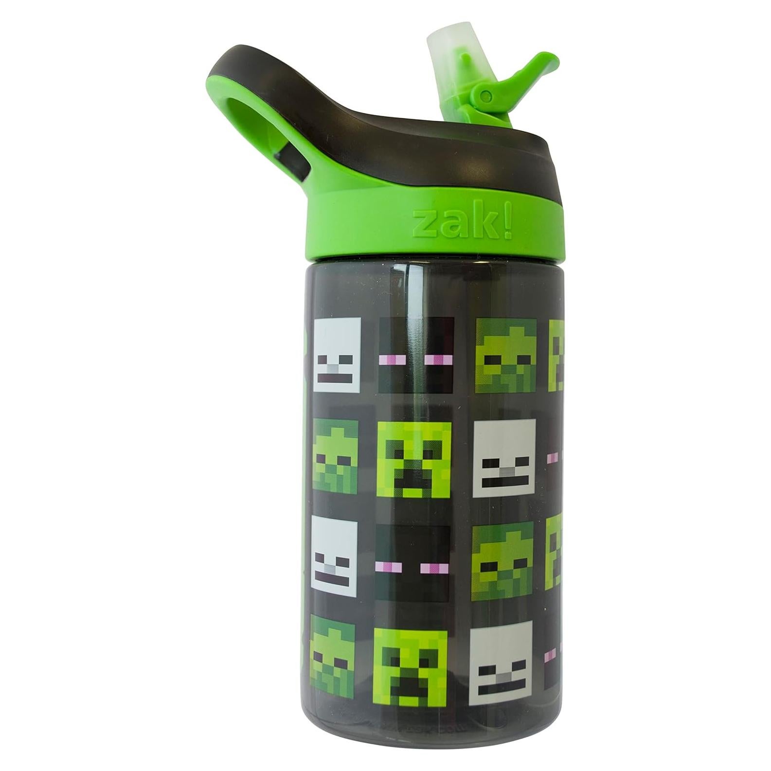 Botella de Agua Minecraft Atlantic 450ML Ecológica con Popote