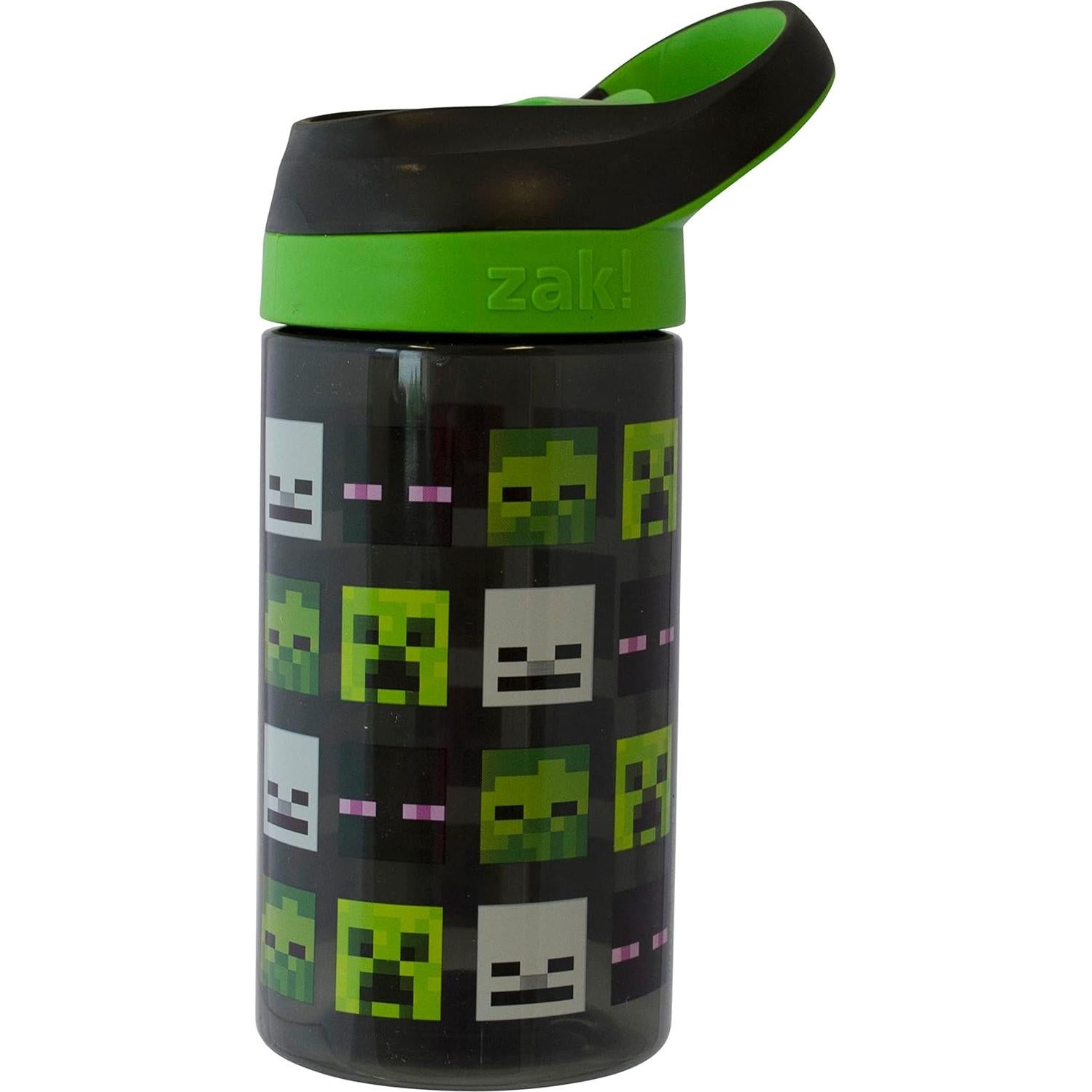 Botella de Agua Minecraft Atlantic 450ML Ecológica con Popote