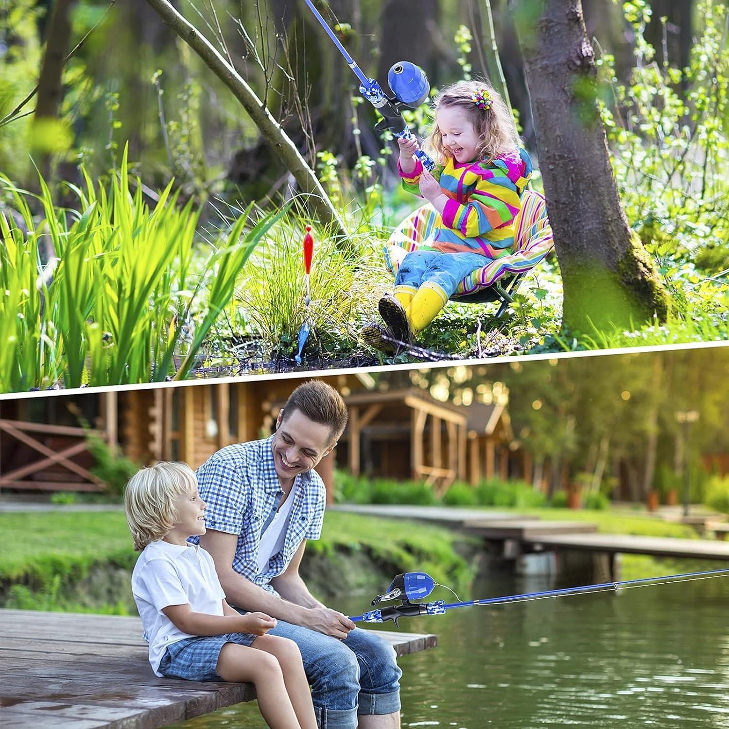 Caña de Pescar Telescópica Milerong 1.2m para Niños