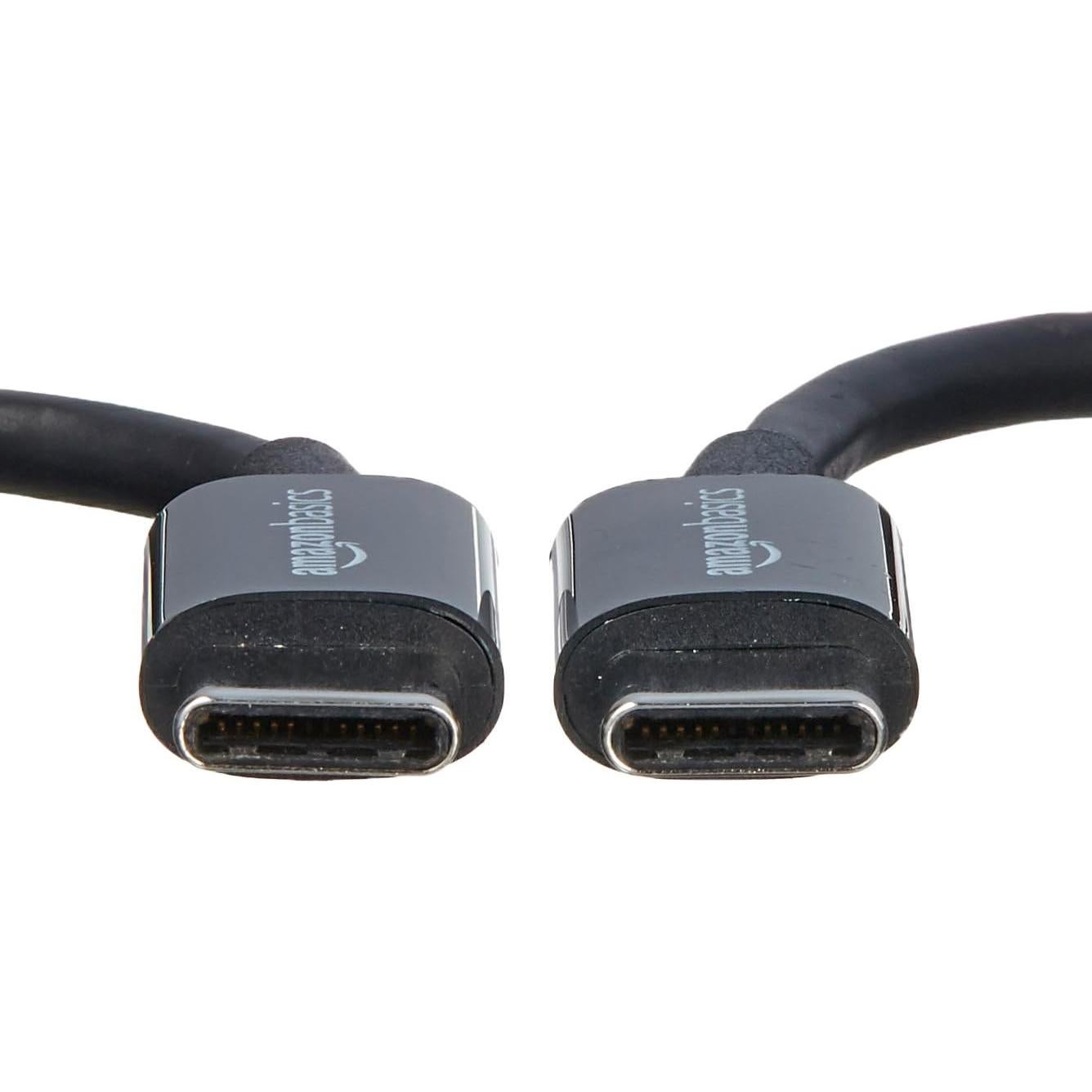 Cable de Carga Rápida USB-C a USB-C 2.0 Amazon Basics 0.9m