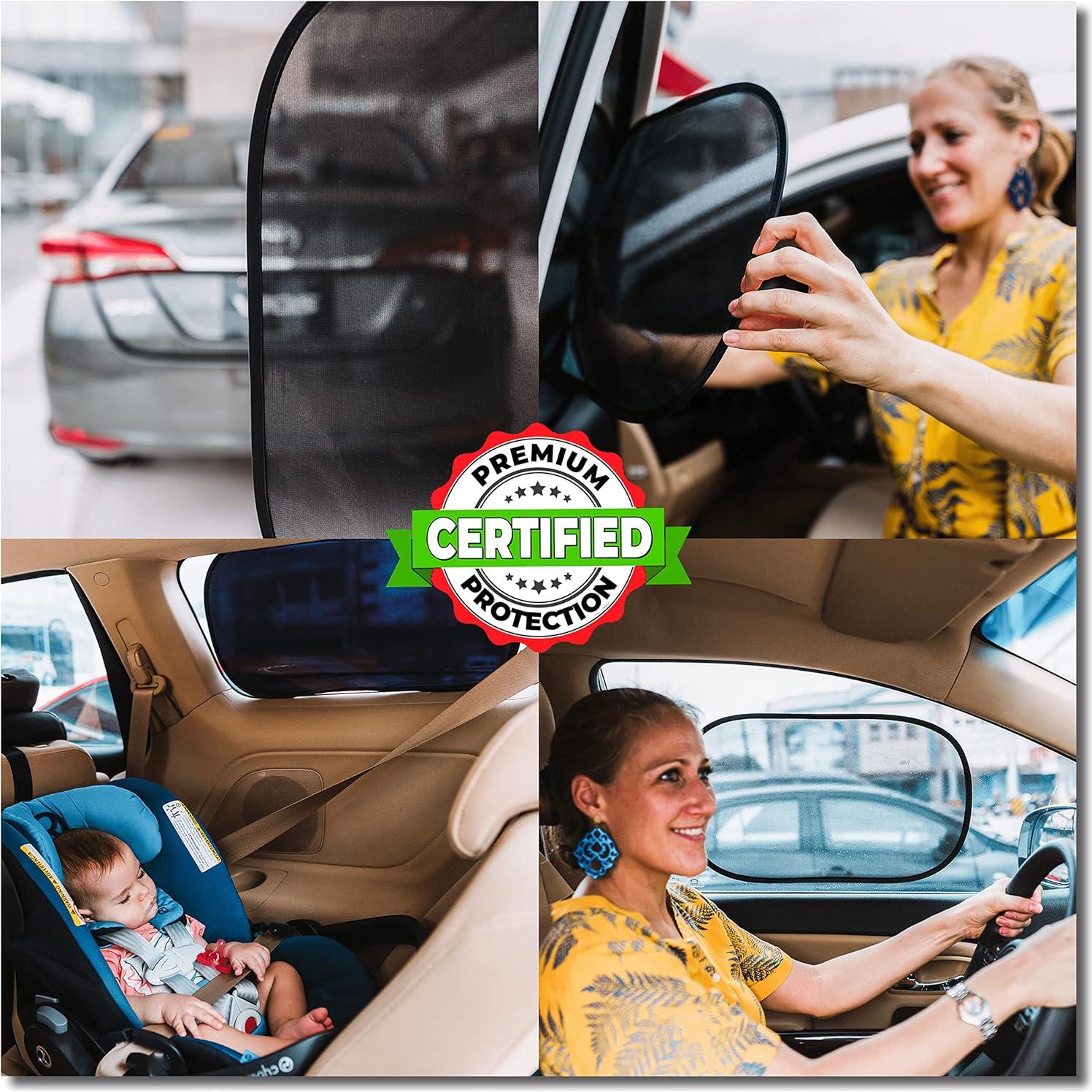 Sombra de Ventana de Auto Kinder Fluff 4 Piezas 99.95% UVR