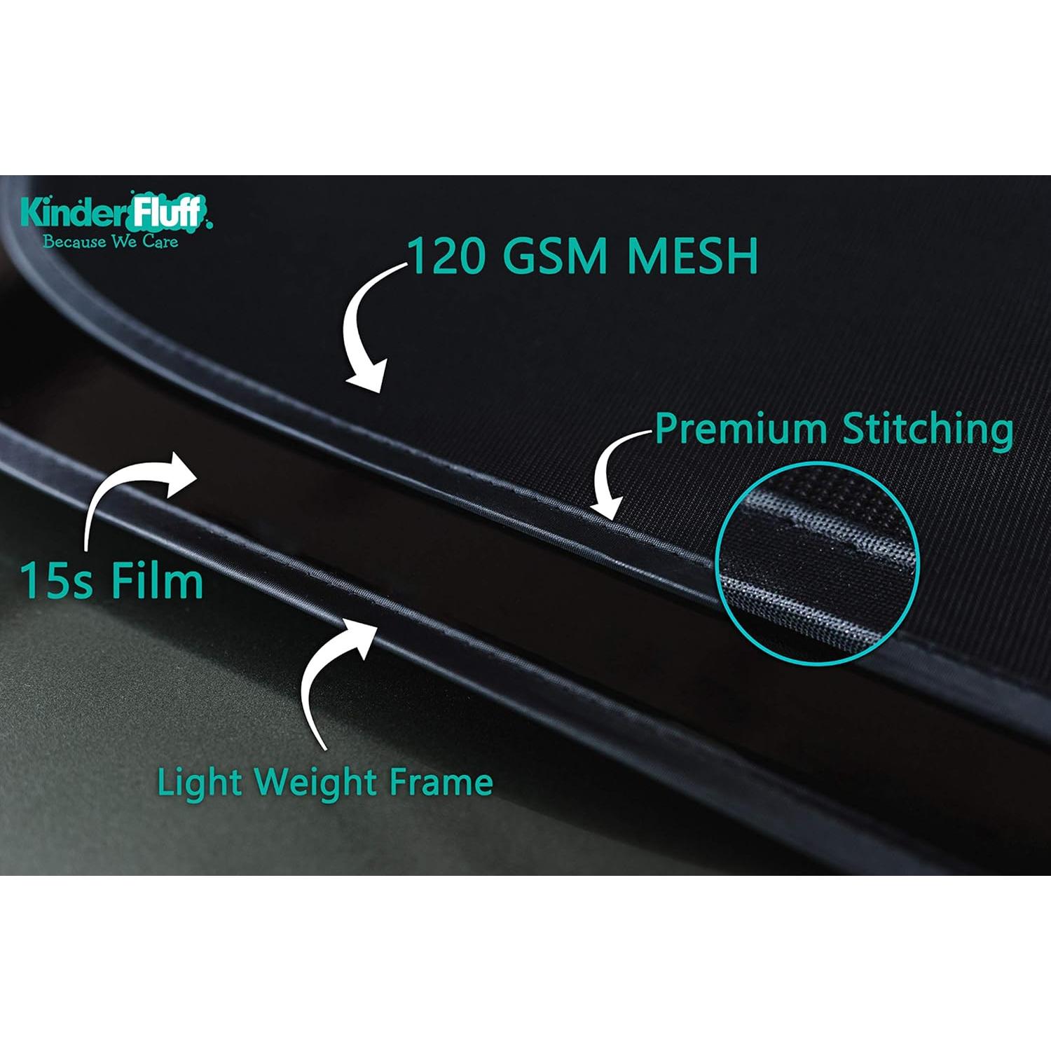 Sombra de Ventana de Auto Kinder Fluff 4 Piezas 99.95% UVR