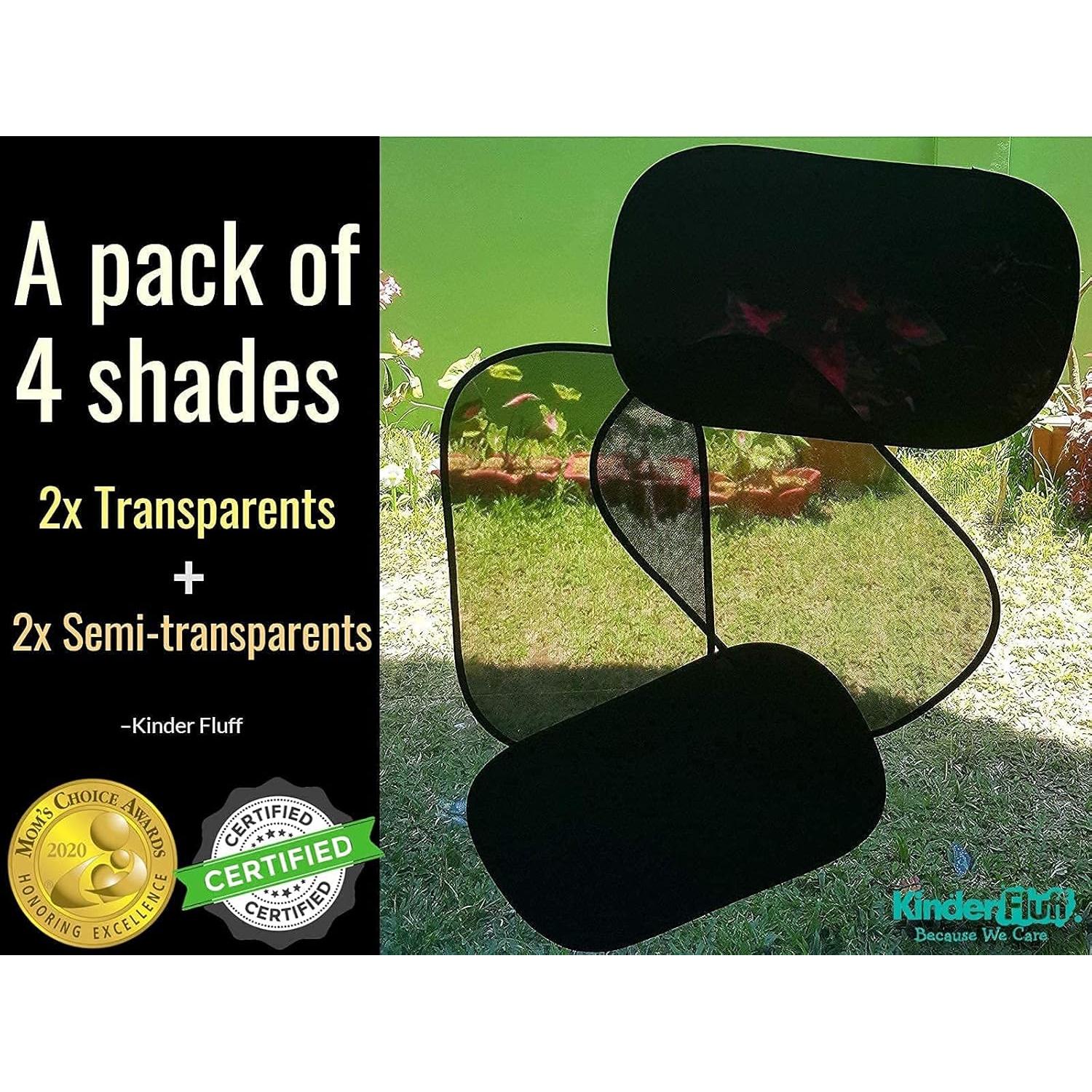 Sombra de Ventana de Auto Kinder Fluff 4 Piezas 99.95% UVR