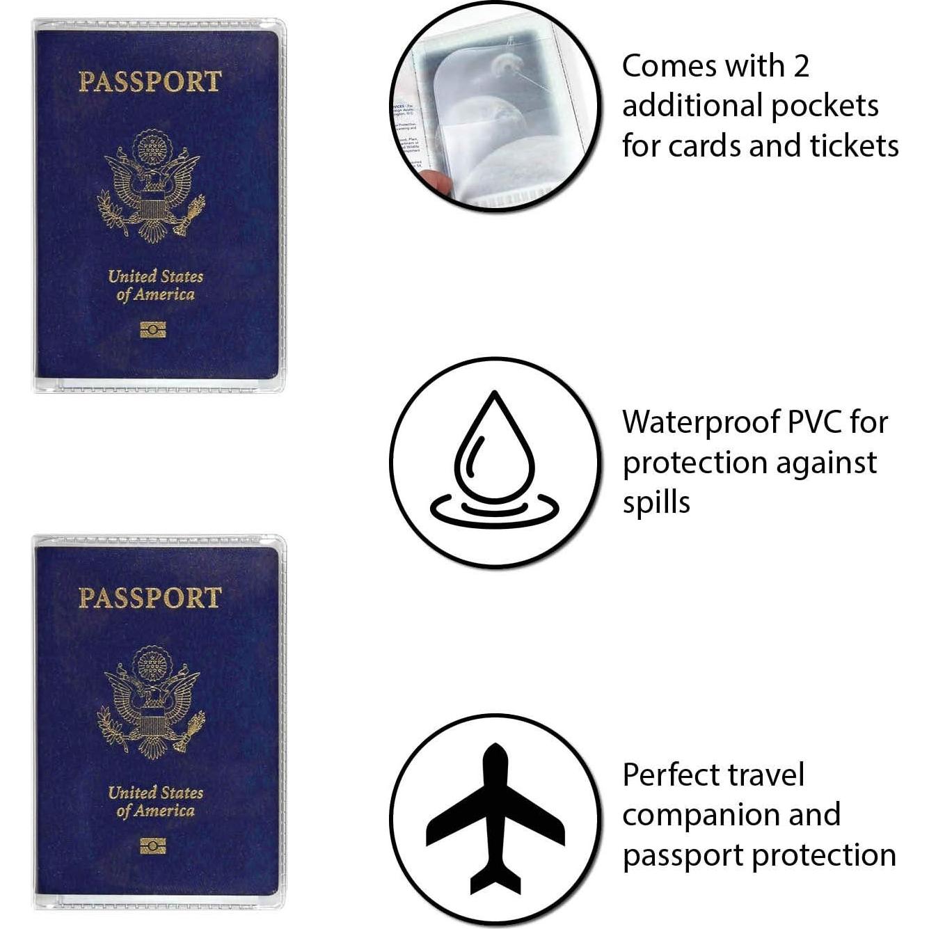 Cubiertas de Pasaporte Esenciales Millennial 6 Pzas PVC Impermeable