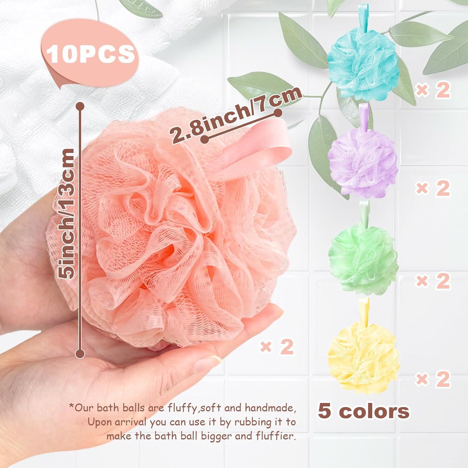 10 Esponjas de Ducha Loofah Meirrnyyu 13 cm Exfoliantes Colores