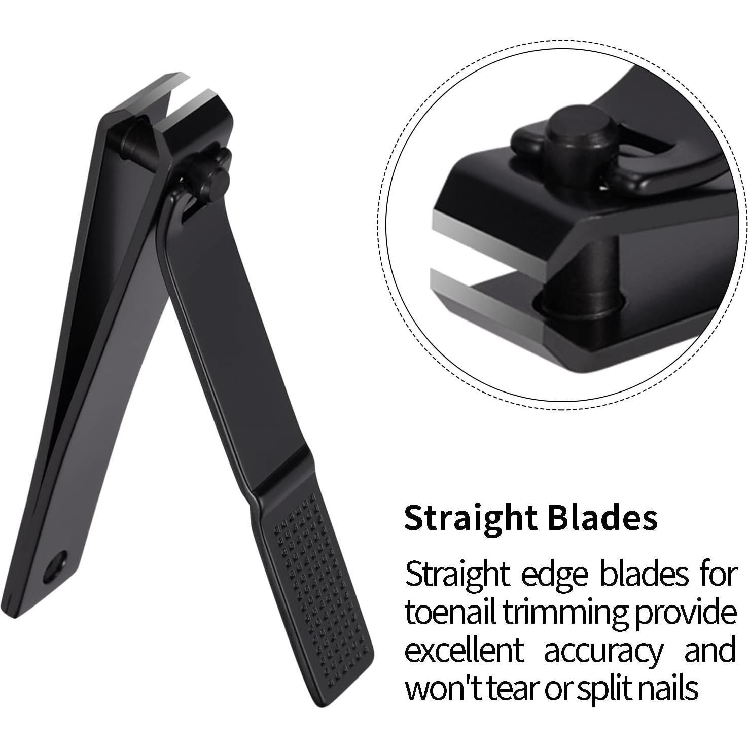 Juego de Cortauñas FIXBODY Acero Inoxidable Negro 2 Piezas