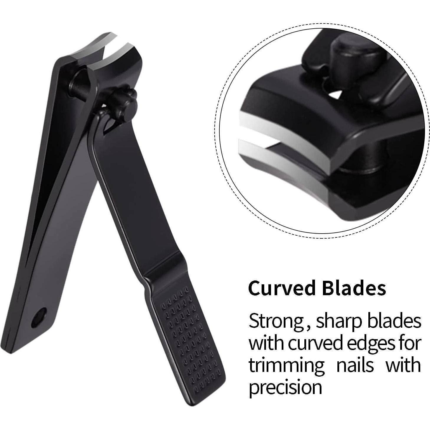 Juego de Cortauñas FIXBODY Acero Inoxidable Negro 2 Piezas