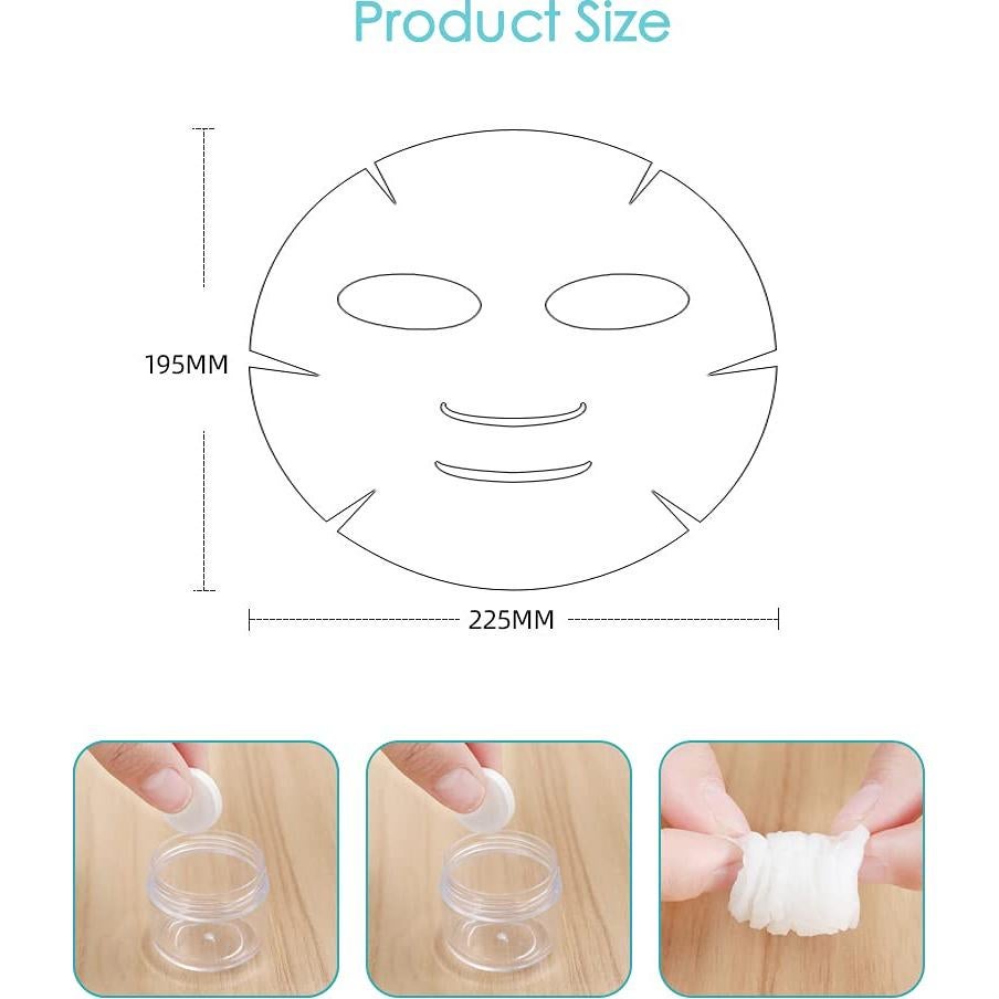 100 Piezas Máscara Facial Algodón Seco Prensado TinLeJa