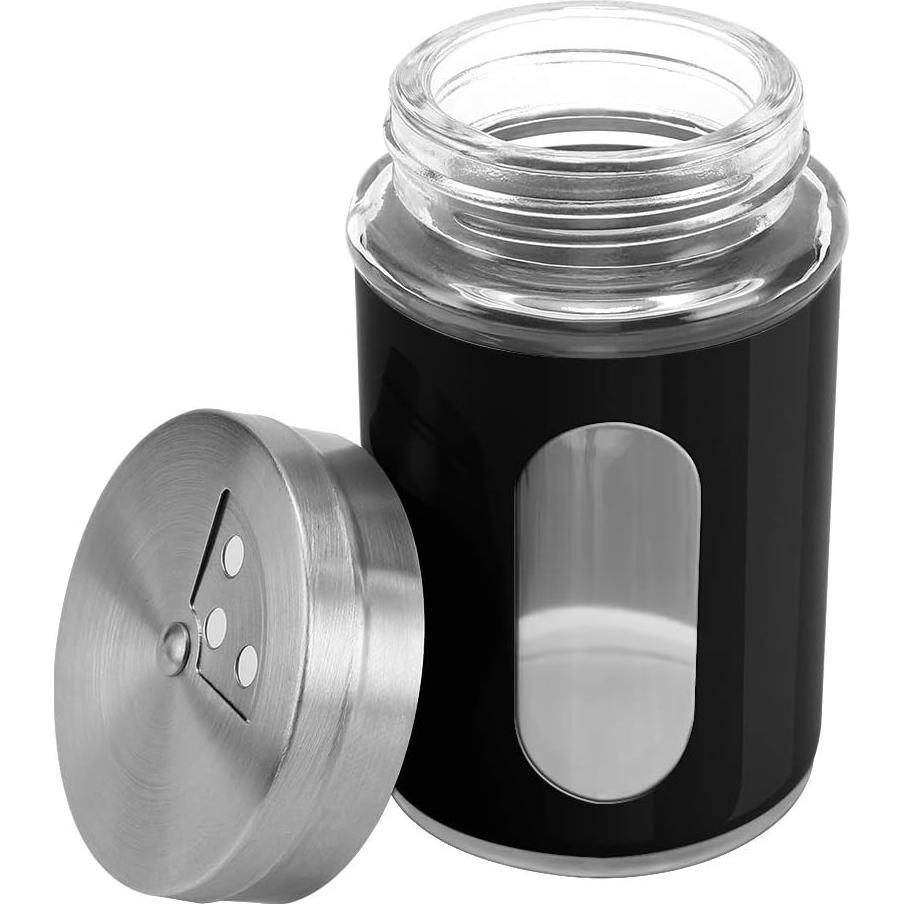 Salero y Pimentero Accmor Acero Inoxidable 2 Piezas Negro