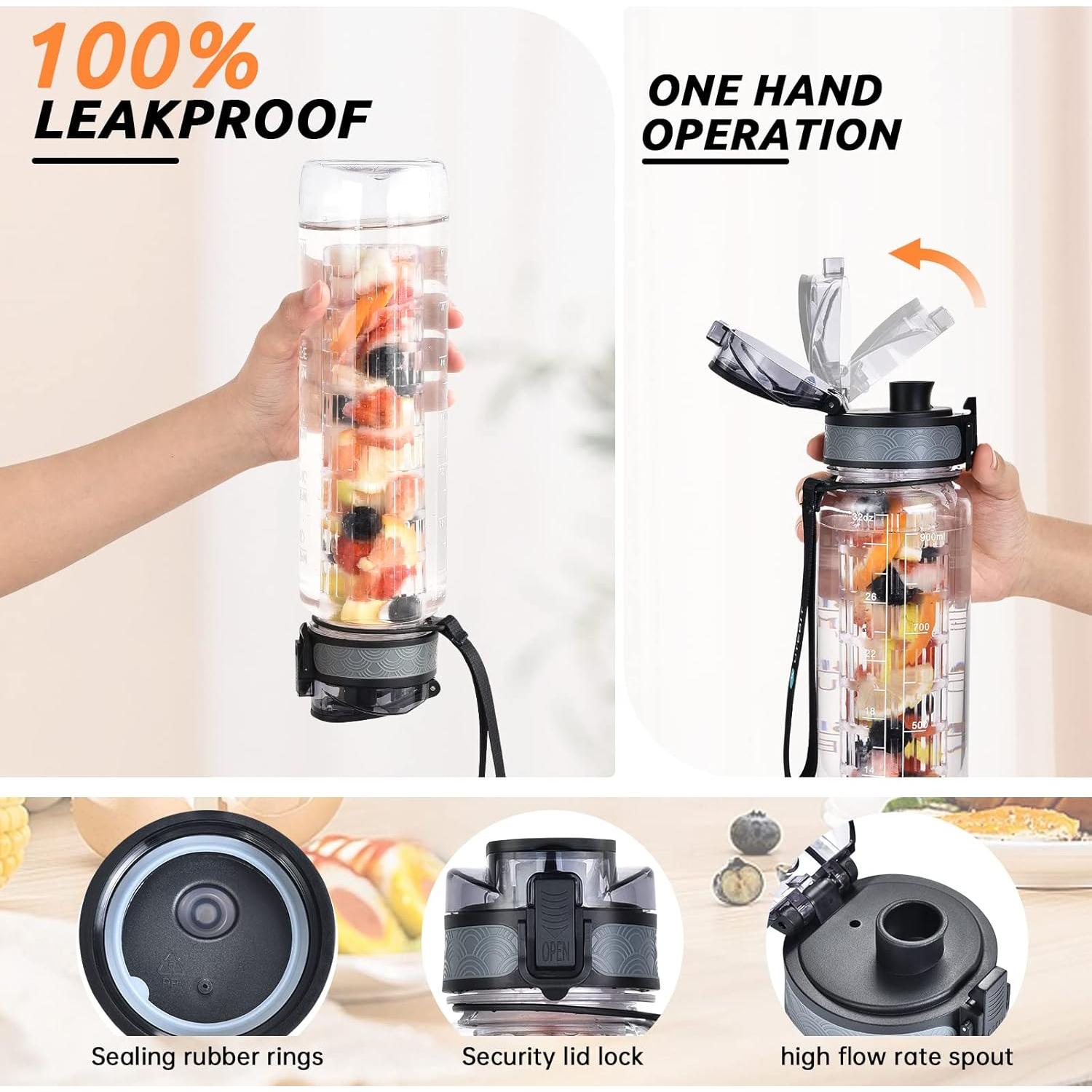 Botella de Agua Infusora UTEBIT 1L Aislada BPA Libre