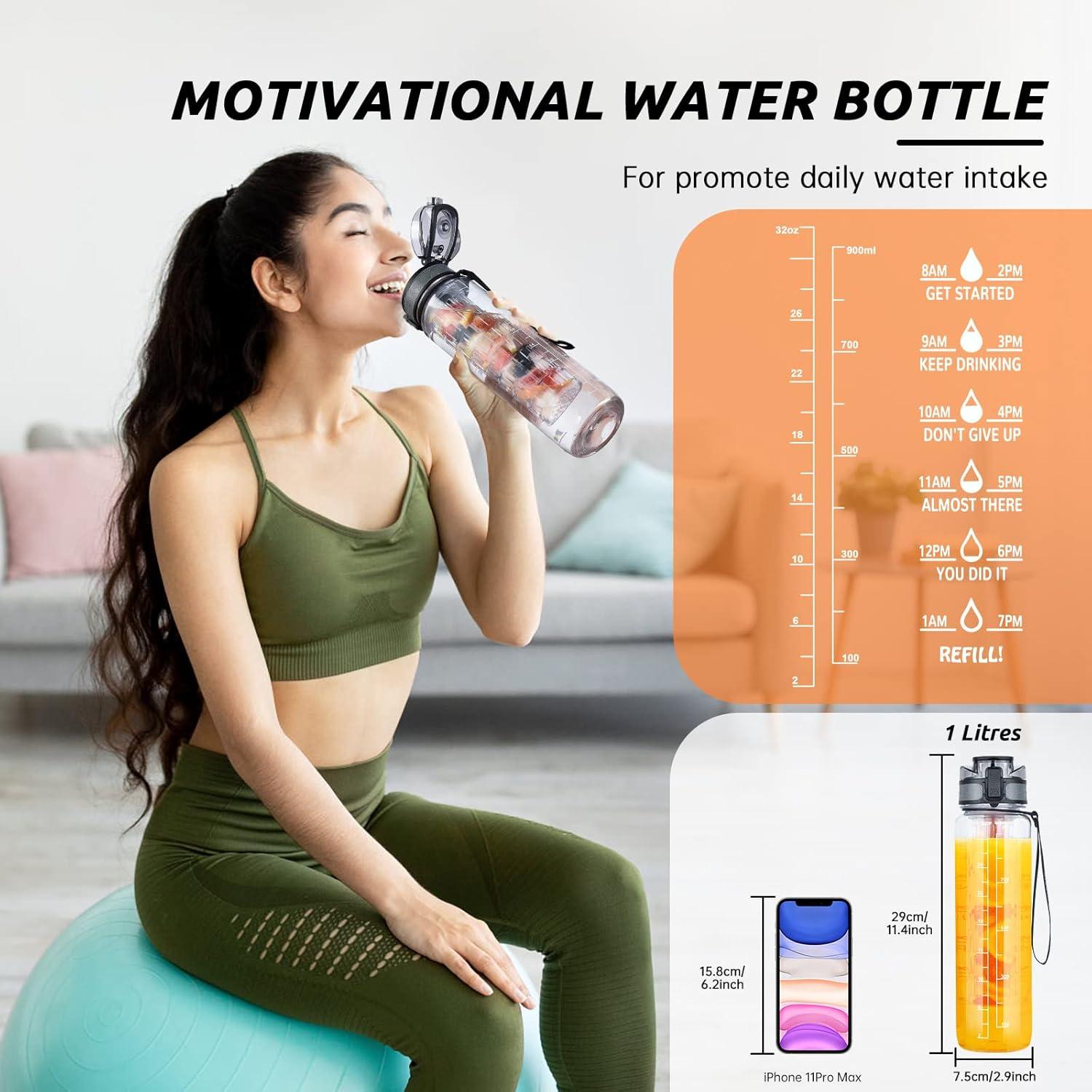 Botella de Agua Infusora UTEBIT 1L Aislada BPA Libre