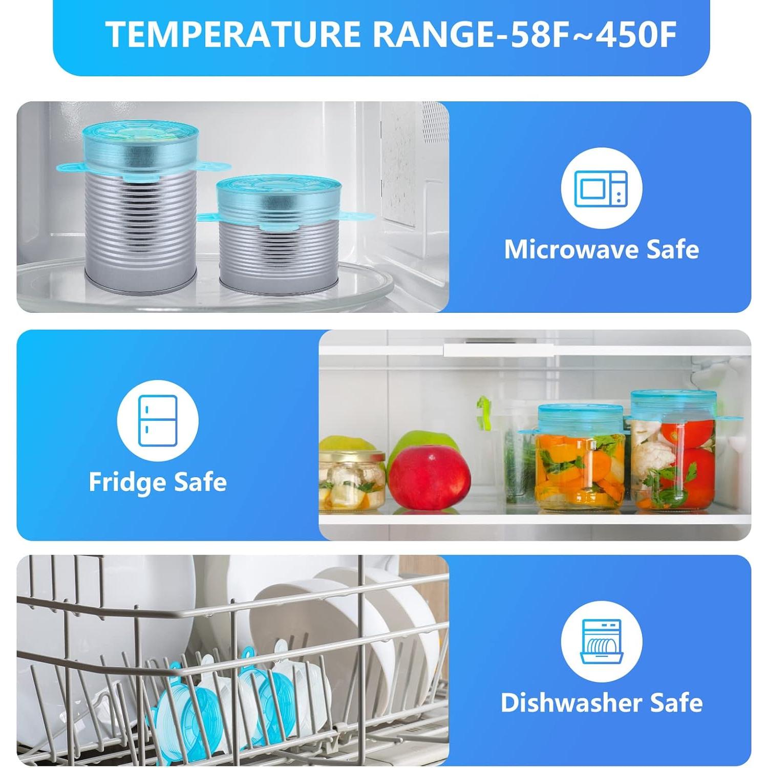 Tapas de Silicona Estirables 12PCS 6.5cm Reutilizables DAILY KISN