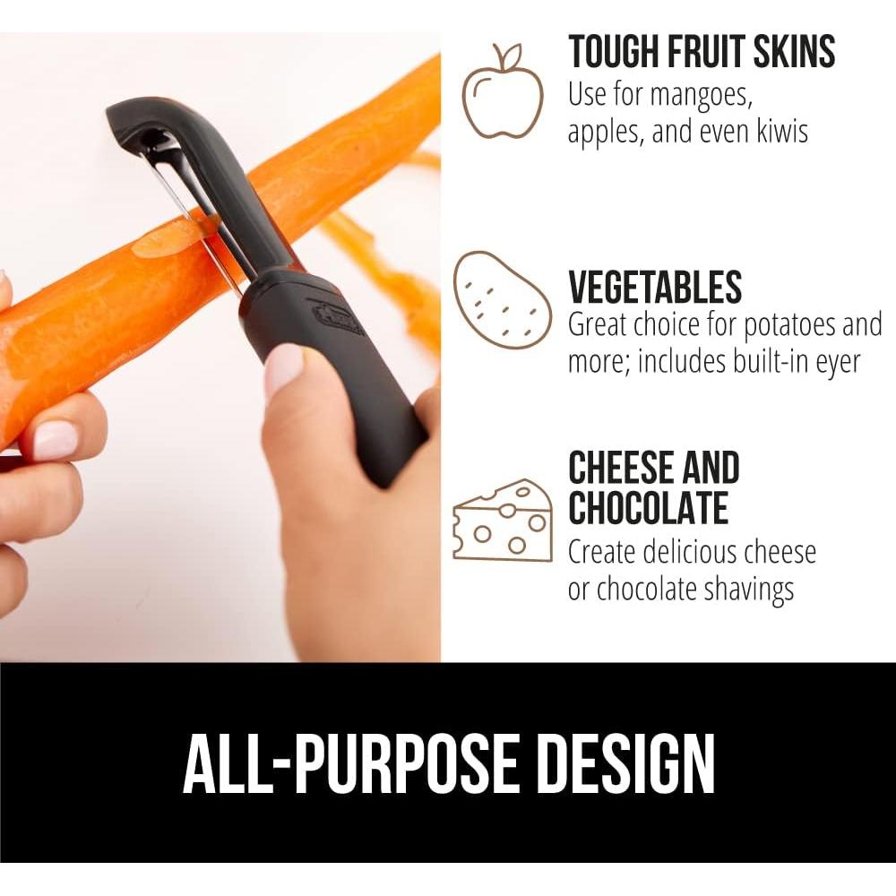 Pelador de Verduras Gorilla Grip Acero Inoxidable Ergonomico