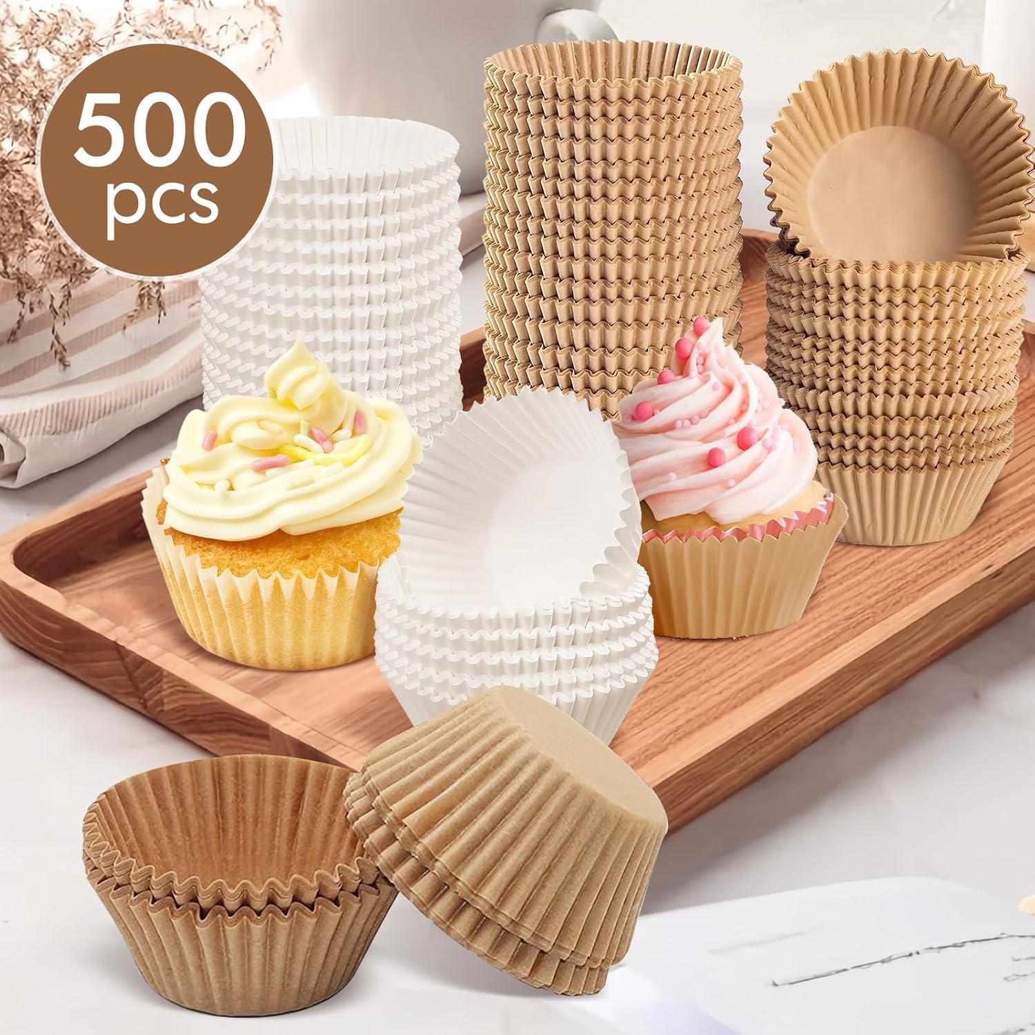 500 Forros de Cupcake Bake Choice Naturales 5 cm Antiadherentes