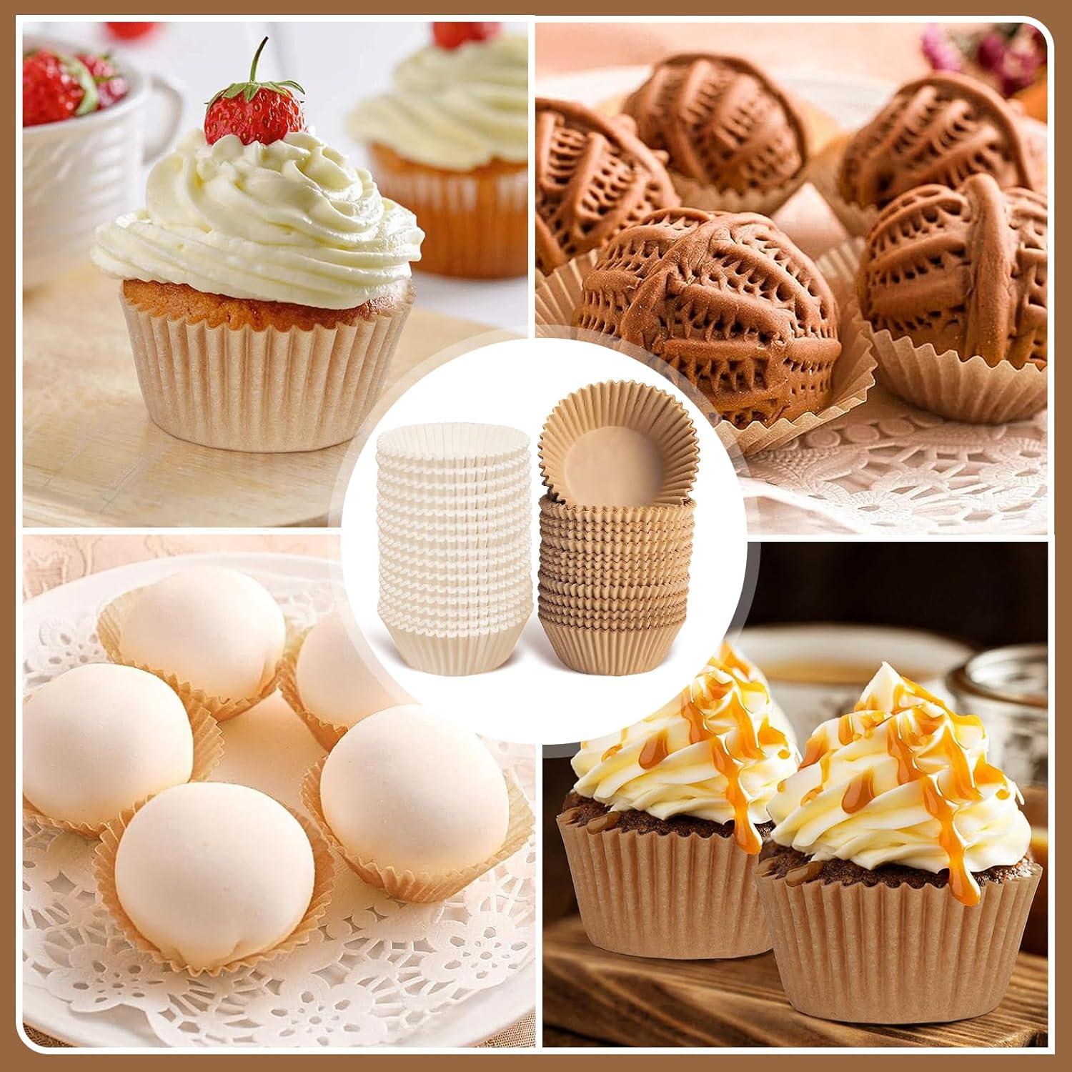 500 Forros de Cupcake Bake Choice Naturales 5 cm Antiadherentes