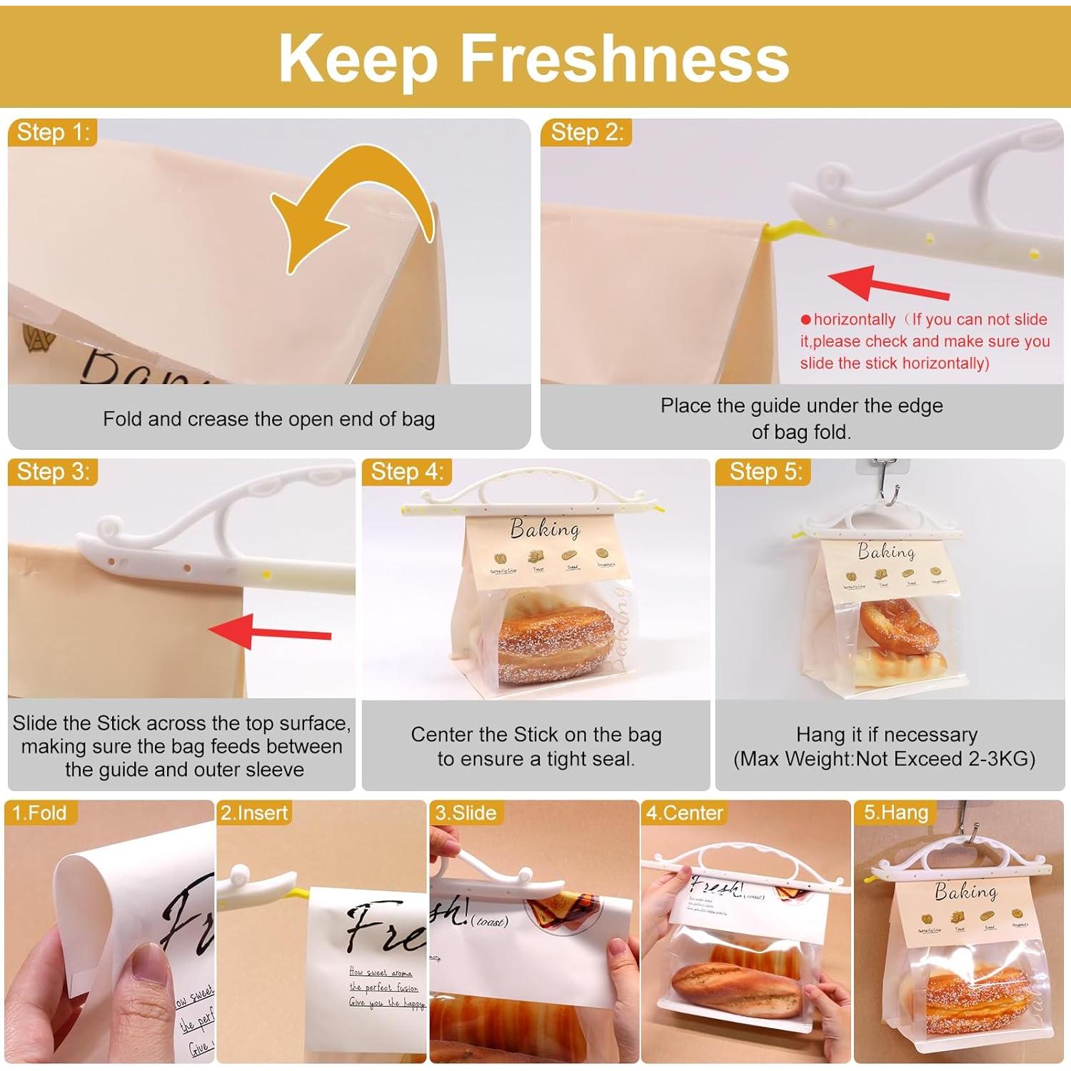 Pinzas para bolsas de comida SumDirect, 12 piezas medianas