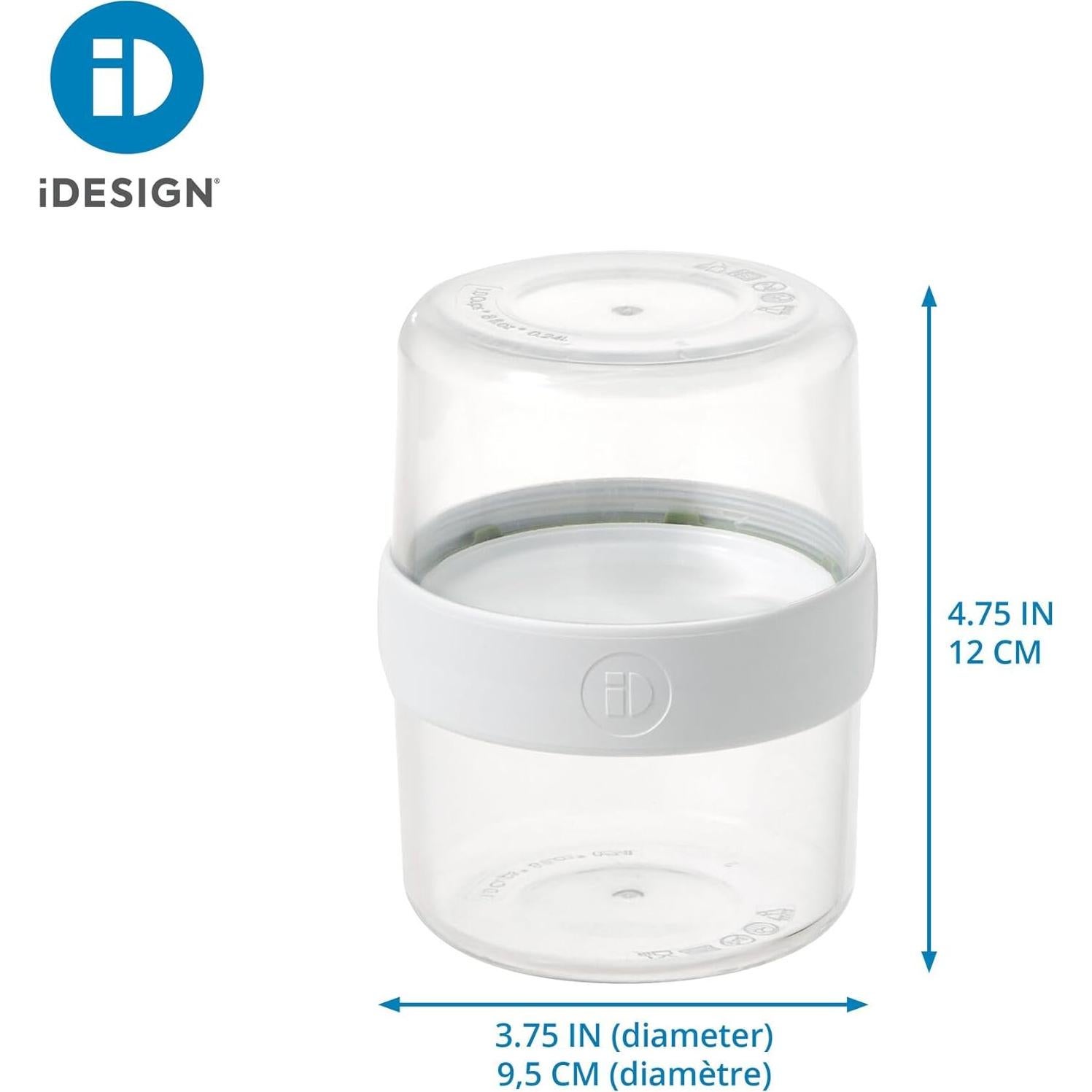 Recipiente Apilable Snack iDesign - Plástico Reciclado 9.3x9.3x11.7cm
